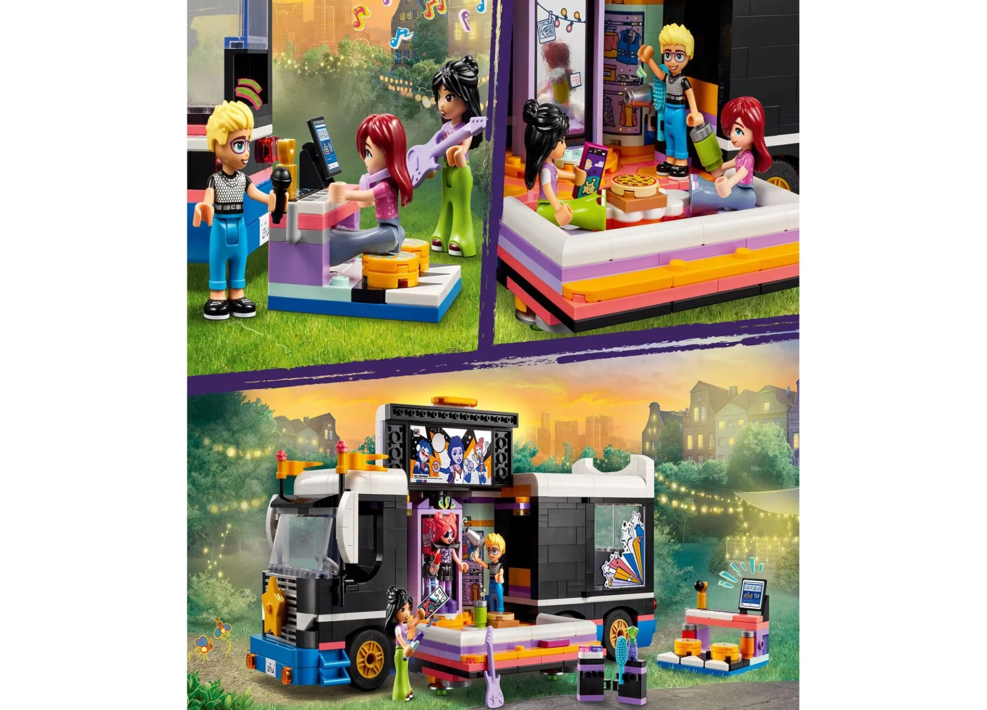 LEGO Friends 845-Piece Pop Star Music Tour Bus Building Set