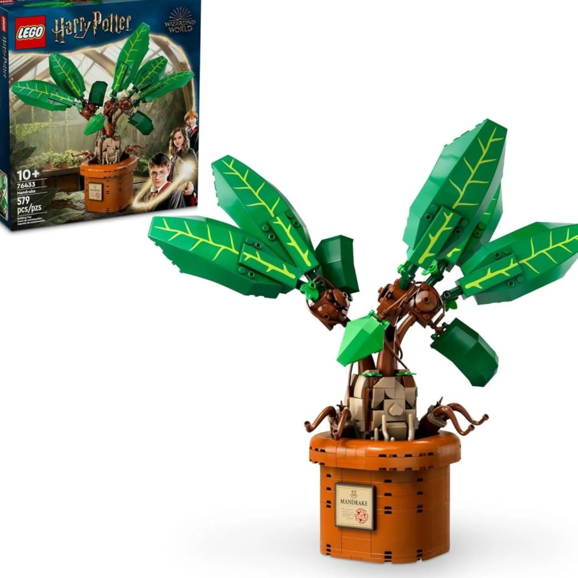 LEGO Harry Potter 579-Piece Mandrake Figure & Magical Pot Plant Set - 76433