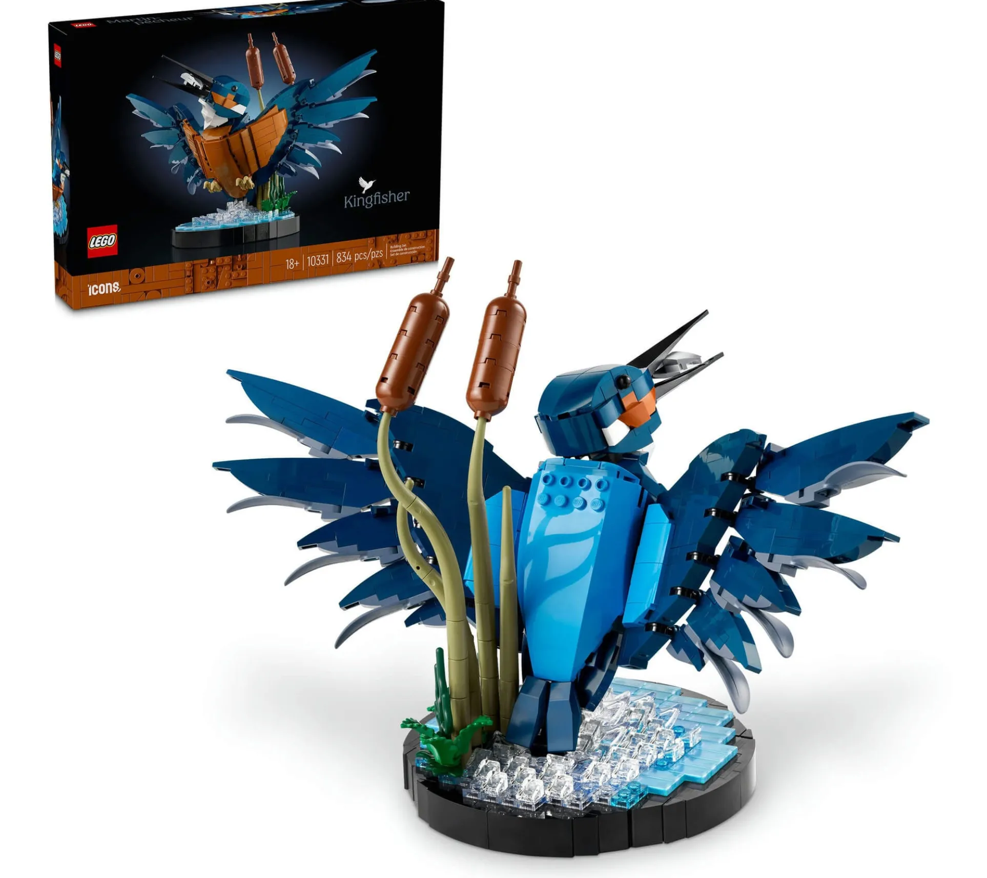 LEGO Icons 834-Piece Kingfisher Bird Building Set for Adults - 10331