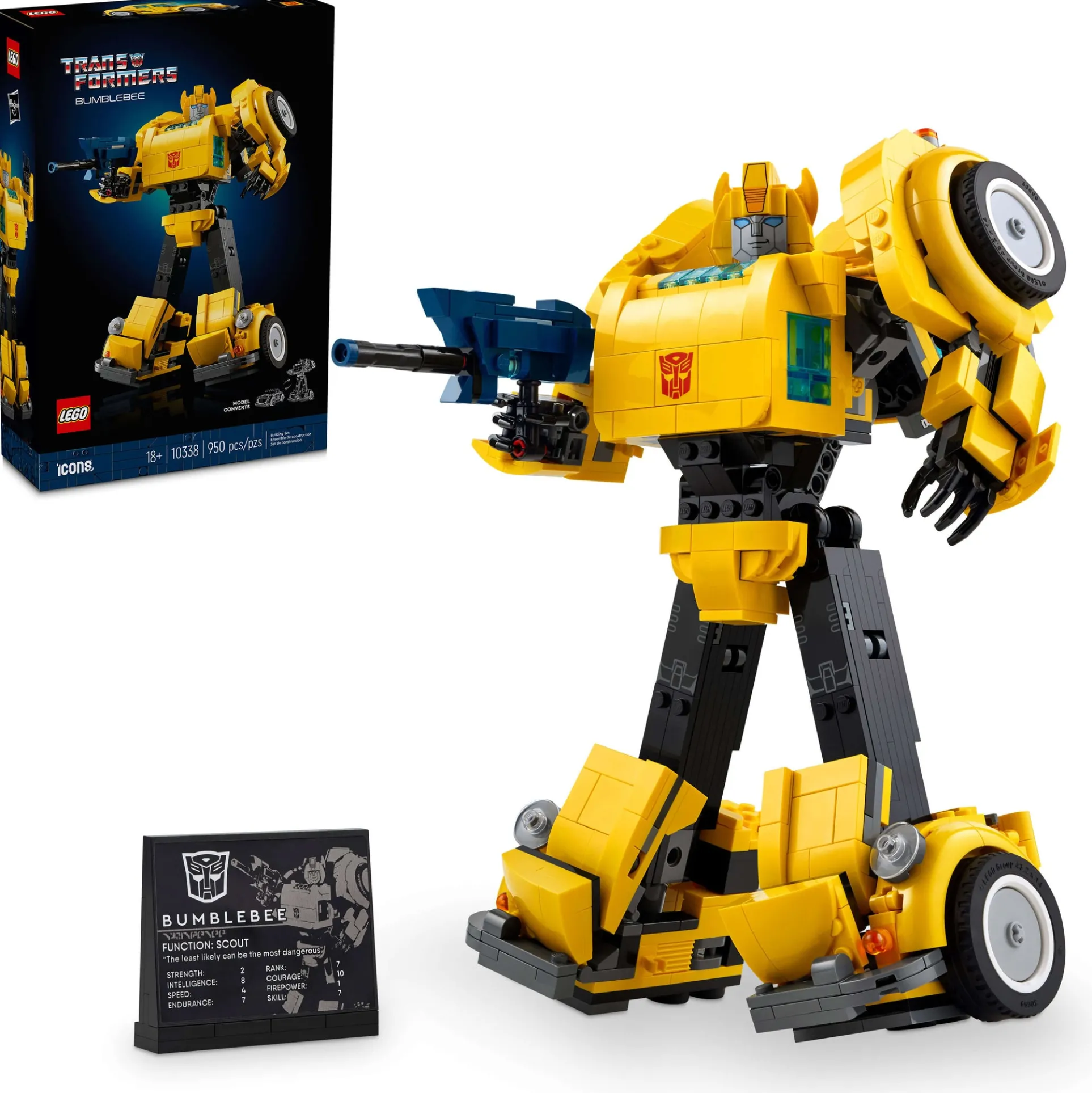 LEGO Icons Transformers Bumblebee 950-Piece Building Set
