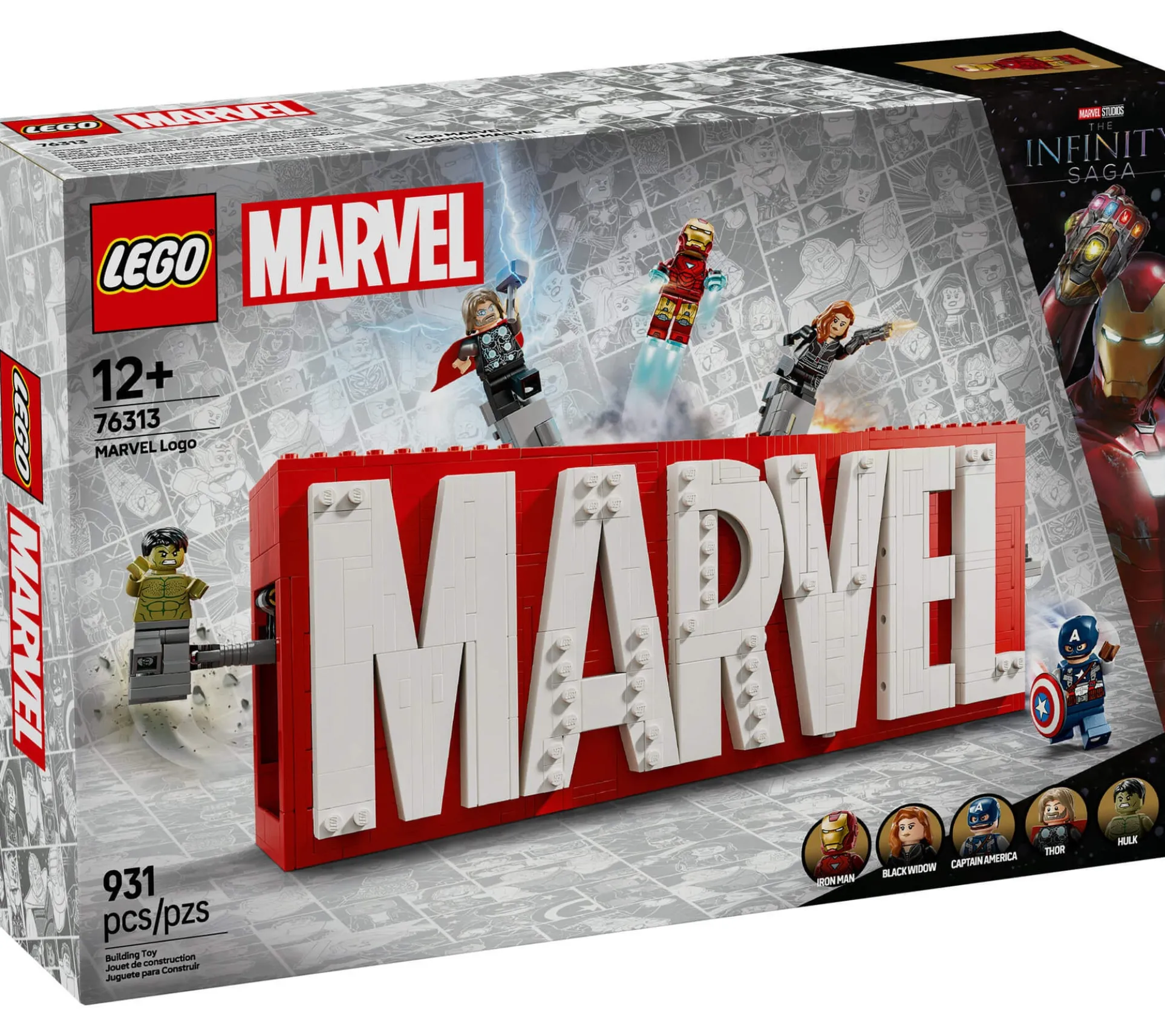 LEGO Marvel Avengers Logo & Minifigures Display Set 76313