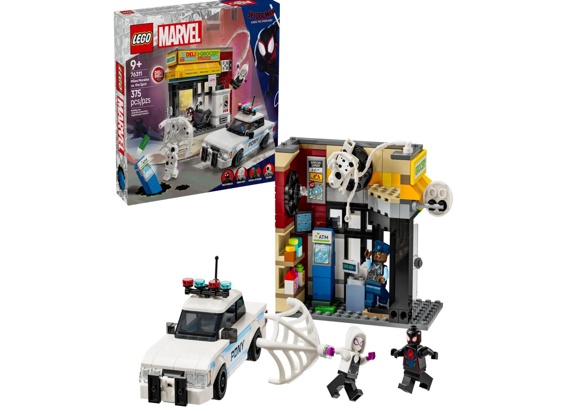 LEGO Marvel Spider-Verse: Miles Morales vs. The Spot Playset, 375 Pieces