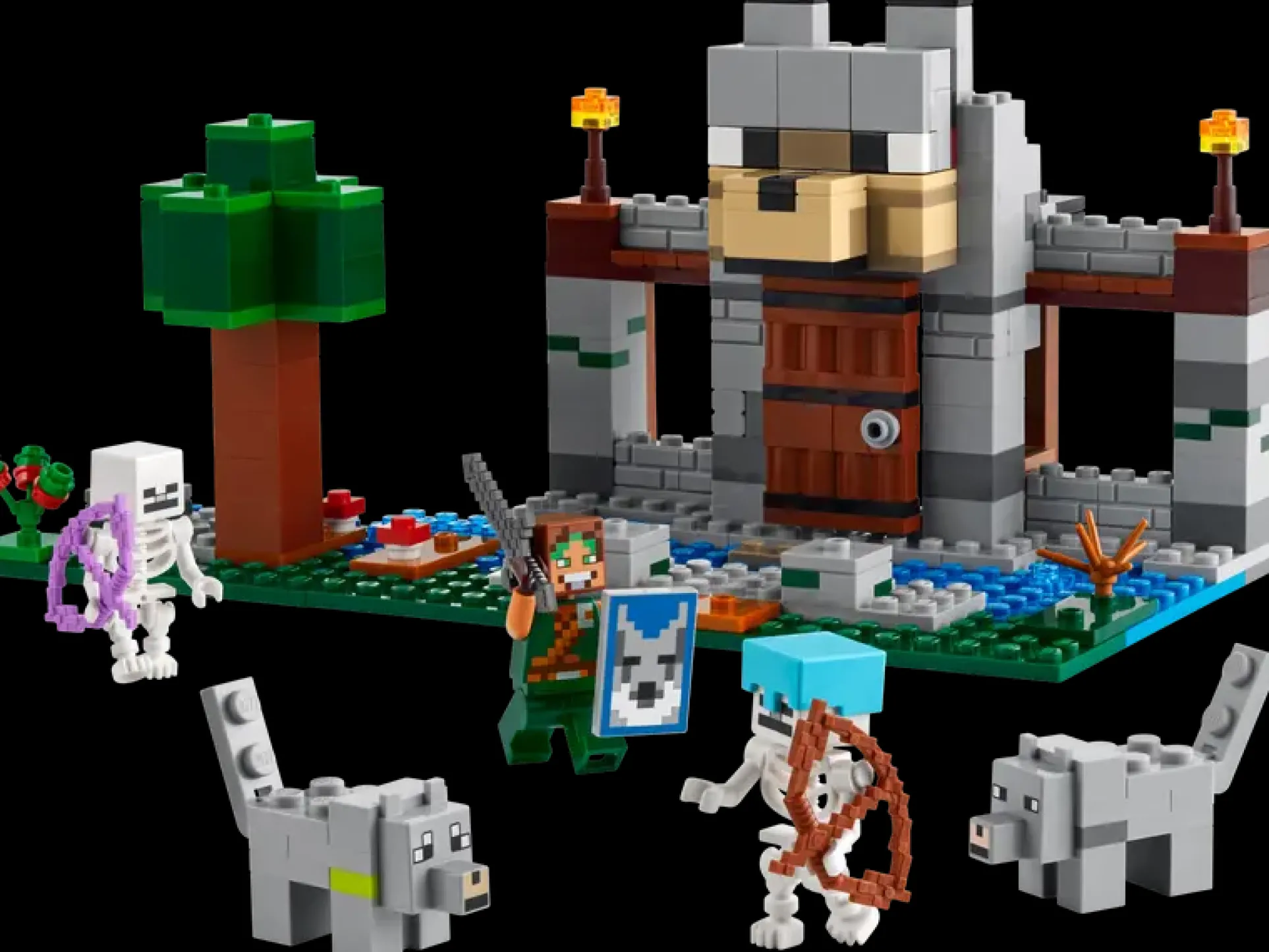 LEGO Minecraft The Wolf Stronghold 312-Piece Fortress Playset 21261