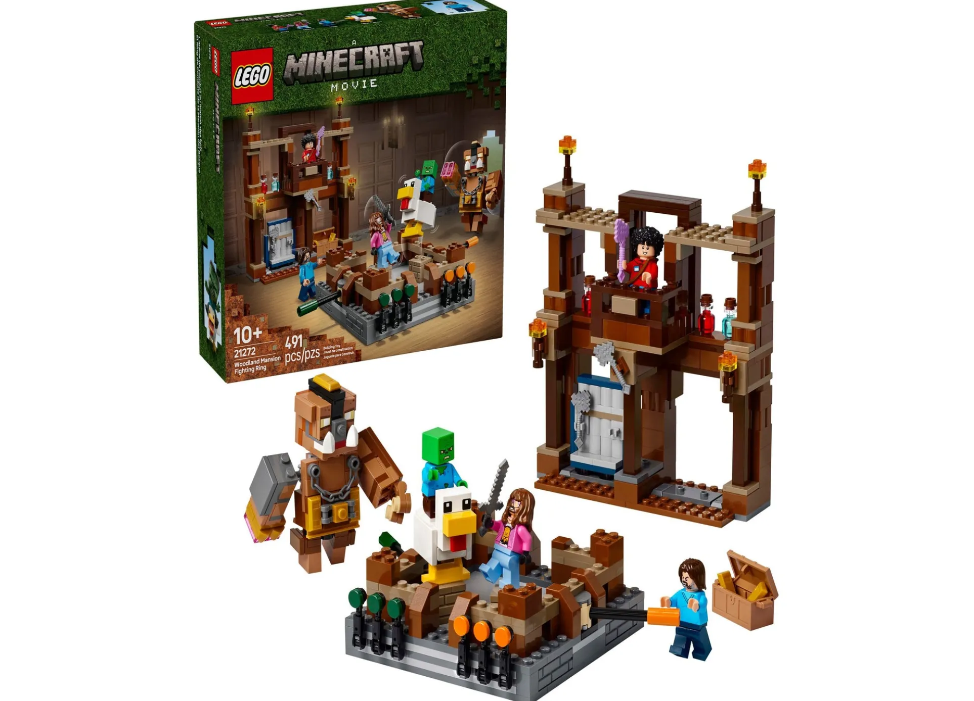 LEGO Minecraft Woodland Mansion Fighting Ring Set, 491 Pieces