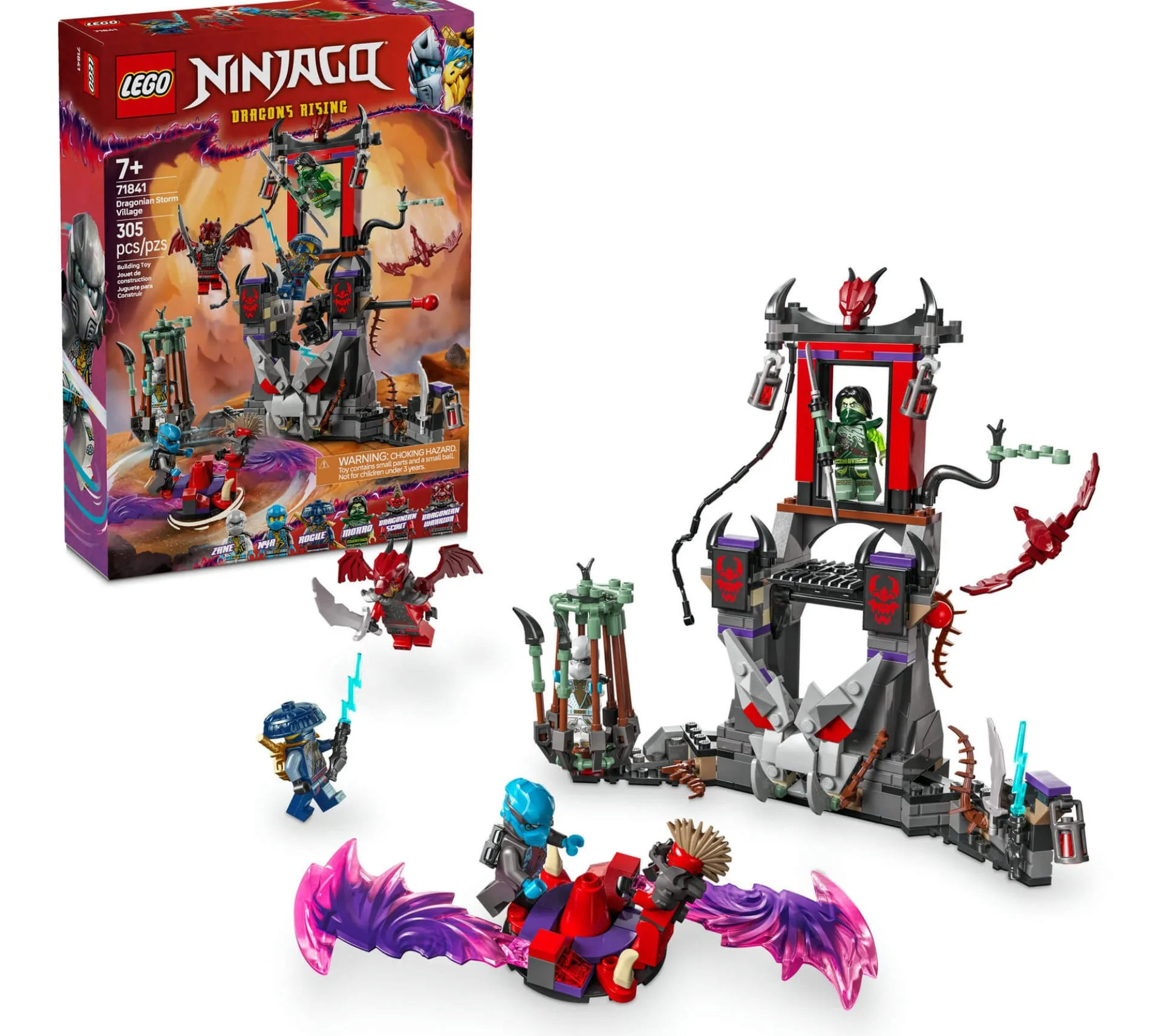 LEGO NINJAGO Dragonian Storm Village 305-Piece Battle Arena Playset 71841
