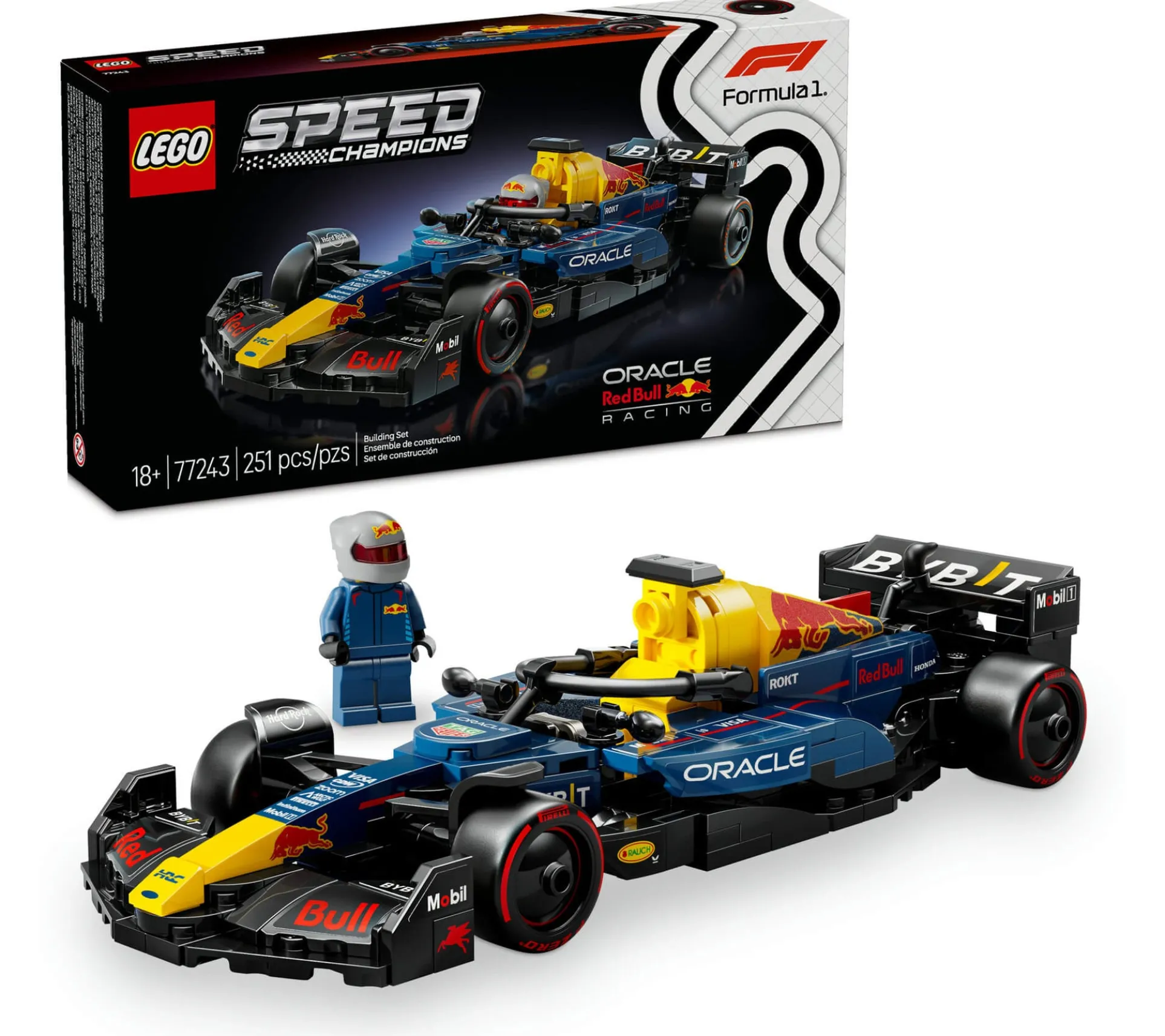 LEGO Speed Champions Oracle Red Bull Racing RB20 F1 Race Car Model Kit - 251 Pieces