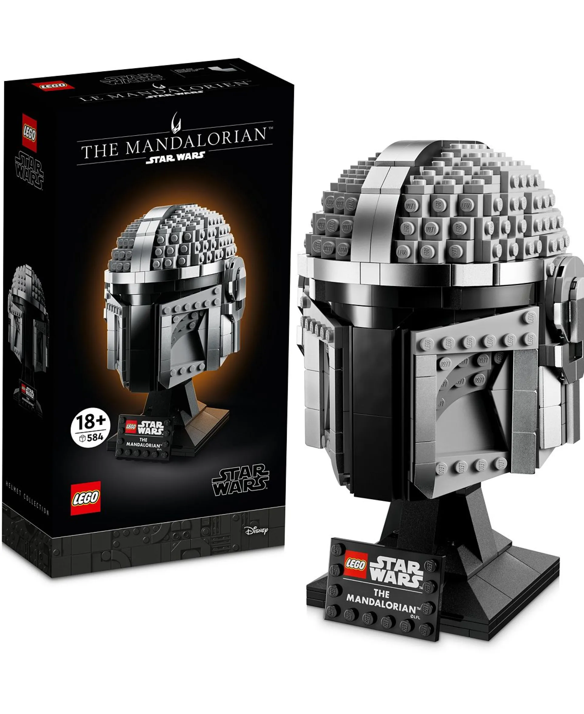 LEGO Star Wars The Mandalorian Helmet 18 cm Collectible Building Kit