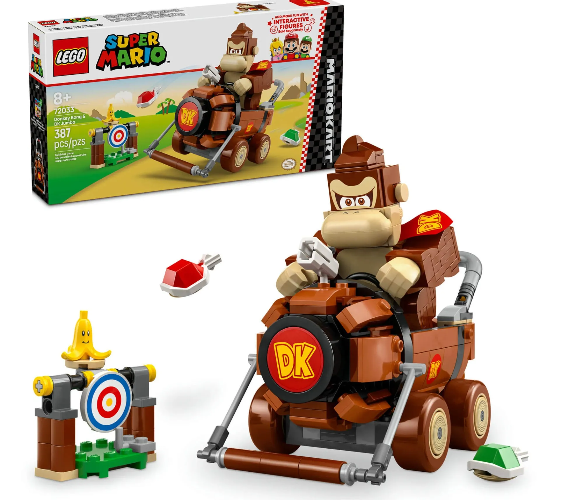 LEGO Super Mario: Mario Kart Donkey Kong & DK Jumbo 387-Piece Racing Set