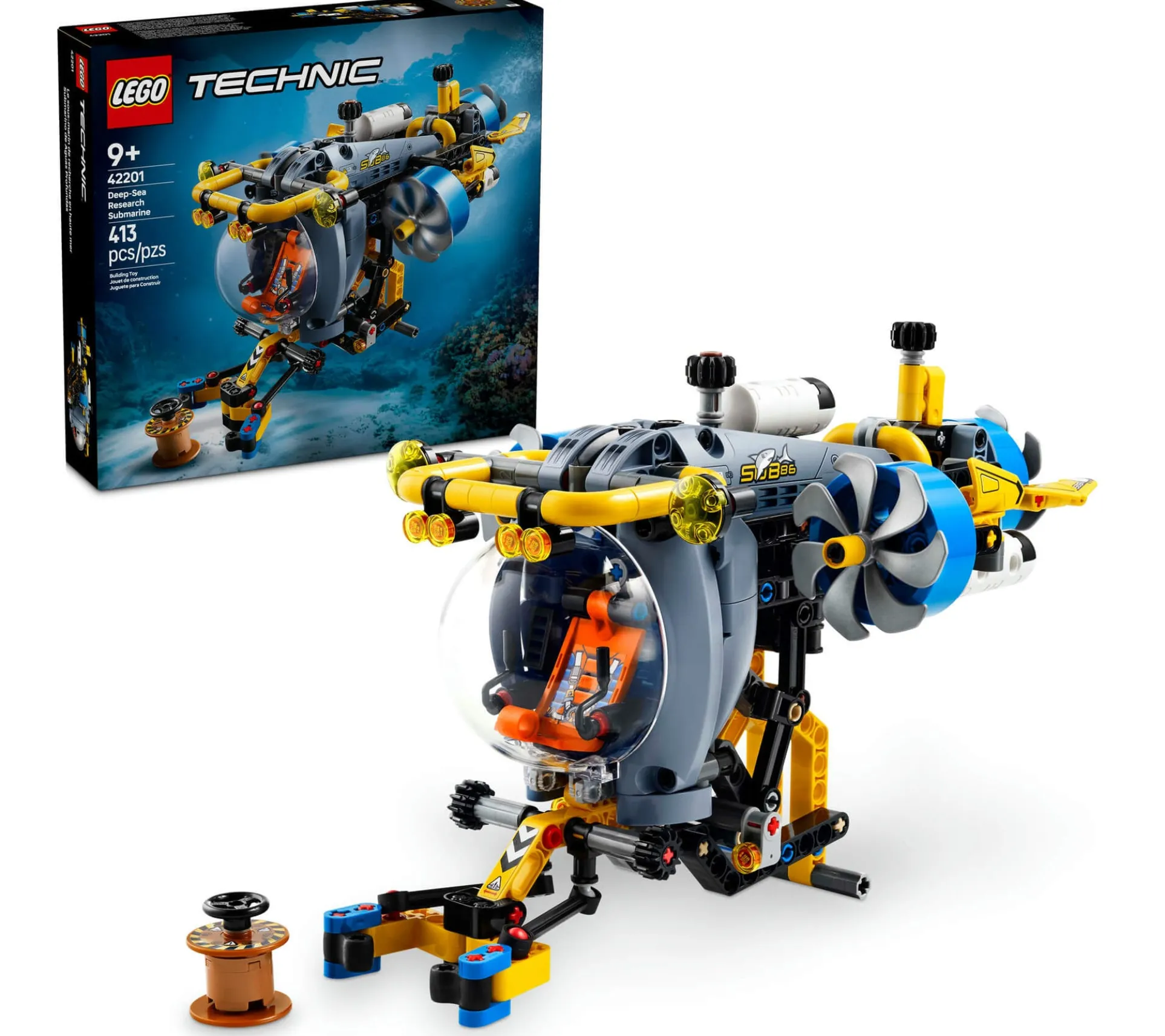 LEGO Technic Deep-Sea Research Submarine 413-Piece Building Set 42201