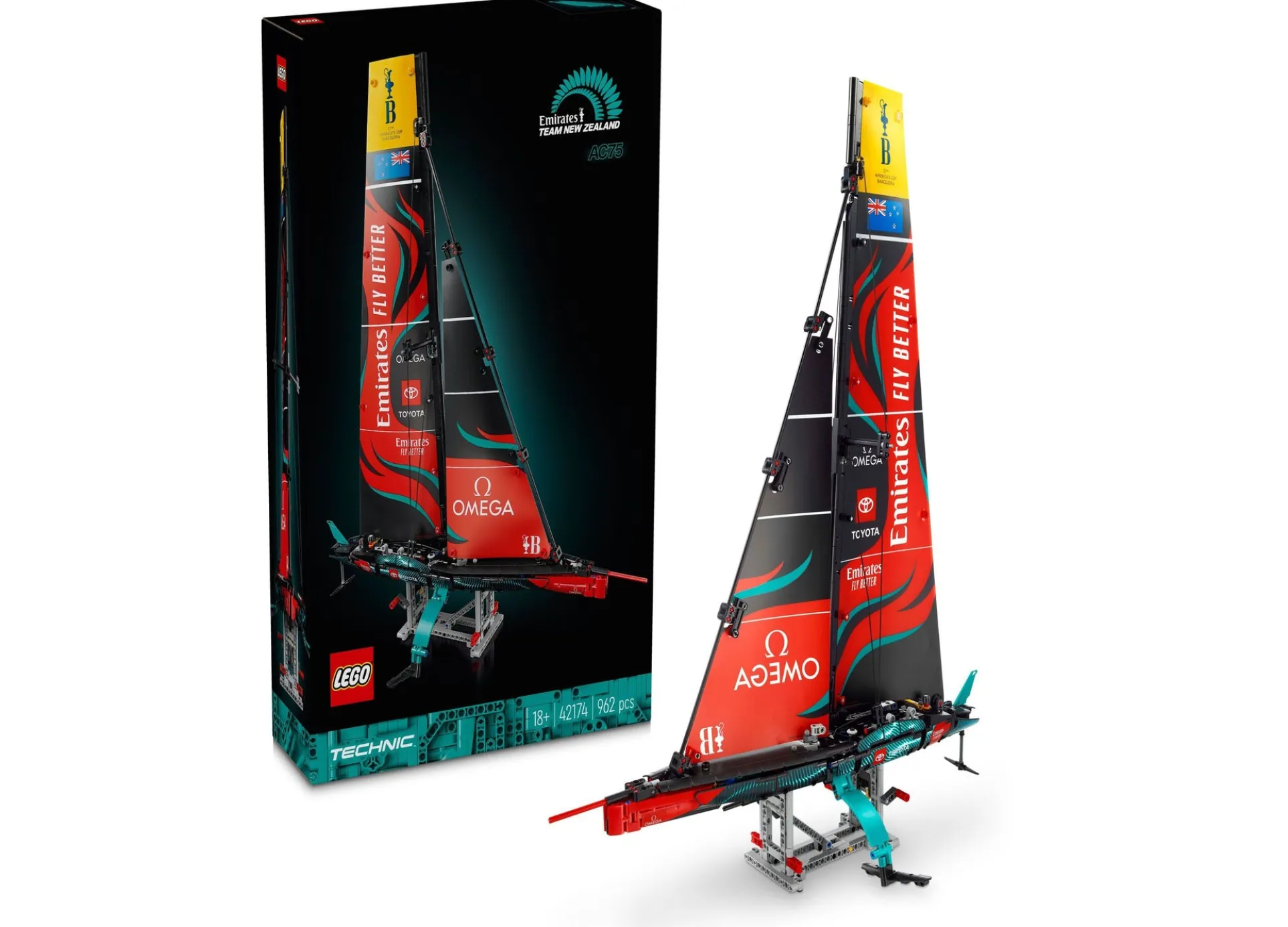 LEGO Technic 962-Piece Emirates Team New Zealand AC75 Yacht Model for Adults