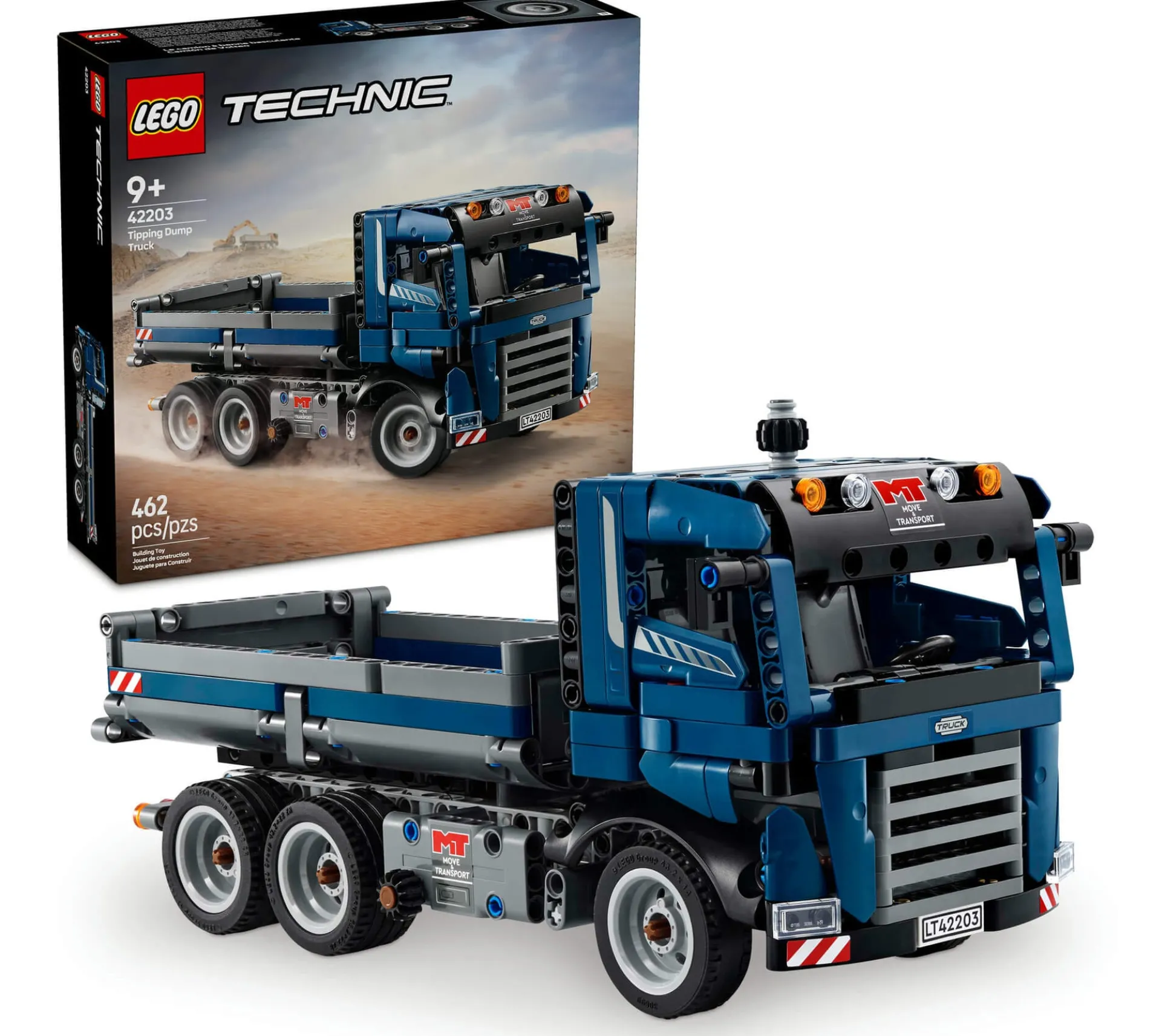 LEGO Technic 462-Piece Tipping Dump Truck Toy - Blue