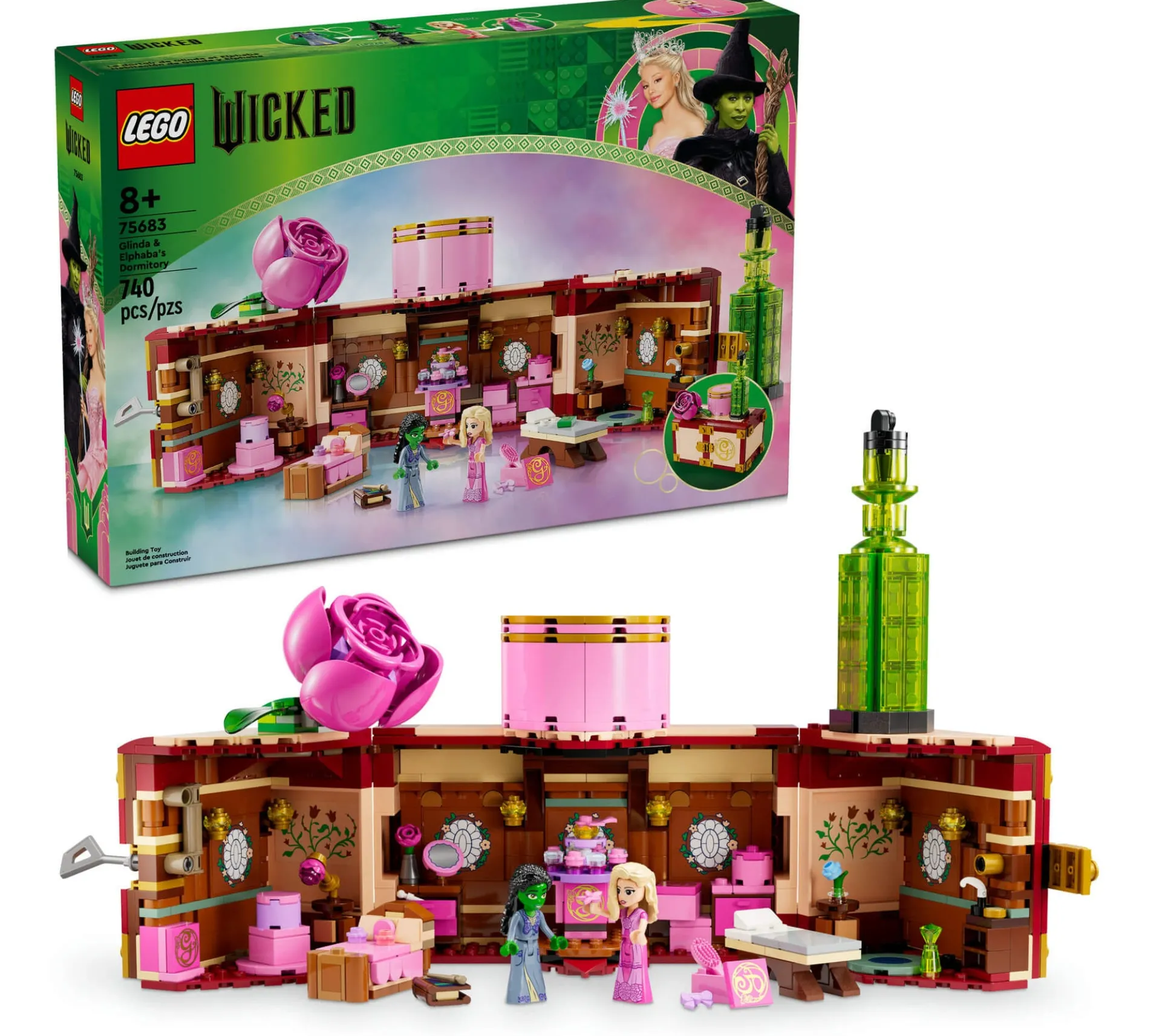 LEGO Wicked 740-Piece Glinda & Elphaba’s Dormitory Collectible Toy Model - 75683