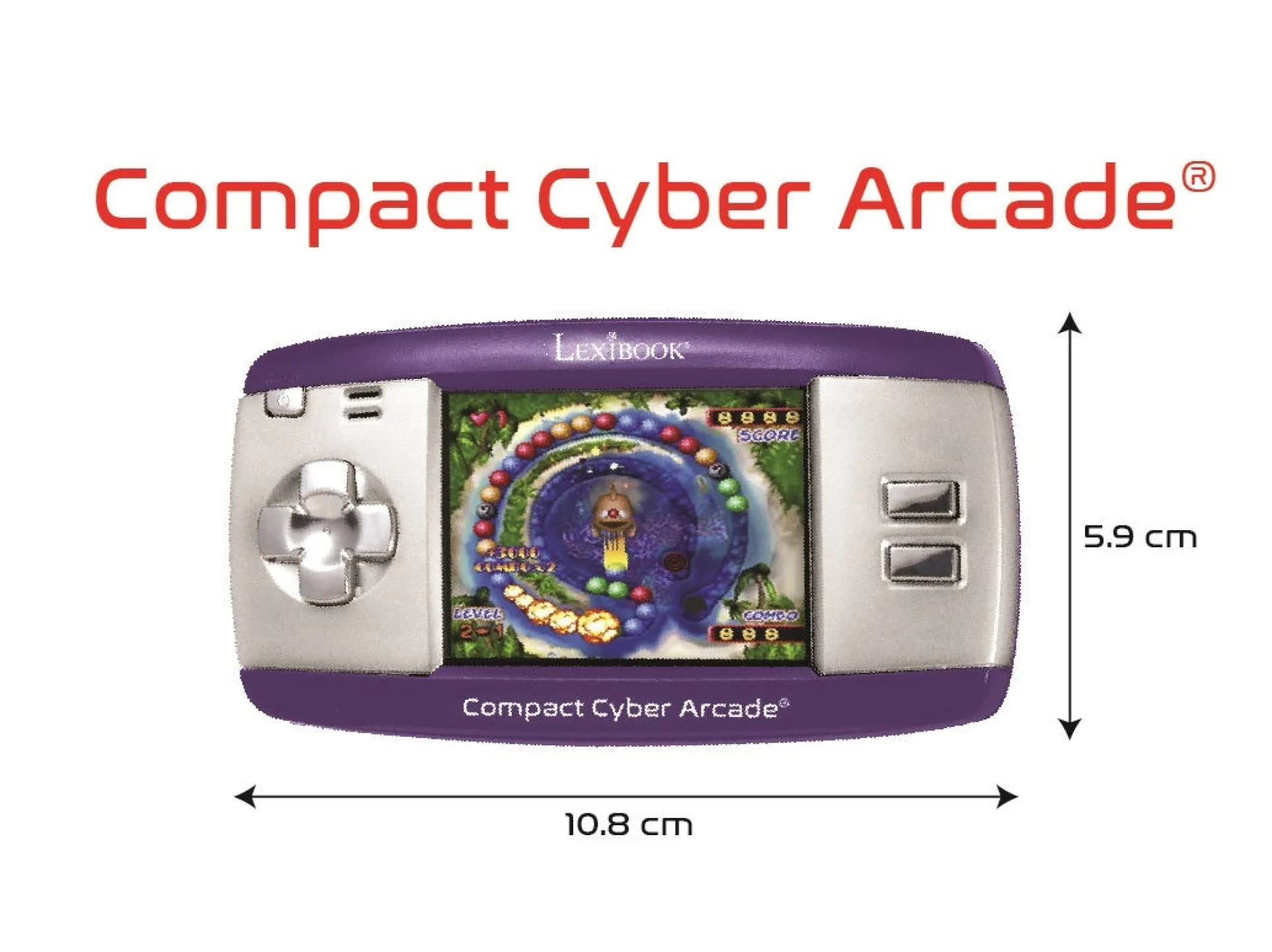 Lexibook Compact Cyber Arcade with 250 Games and LCD Screen