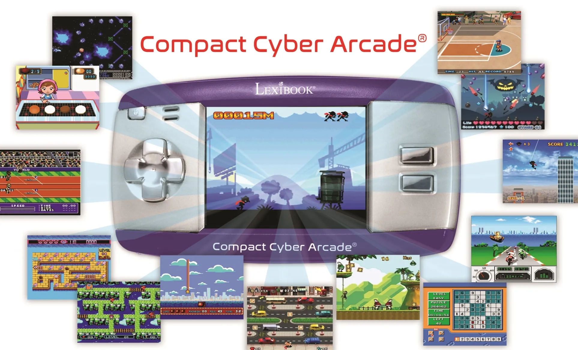 Lexibook Compact Cyber Arcade with 250 Games and LCD Screen