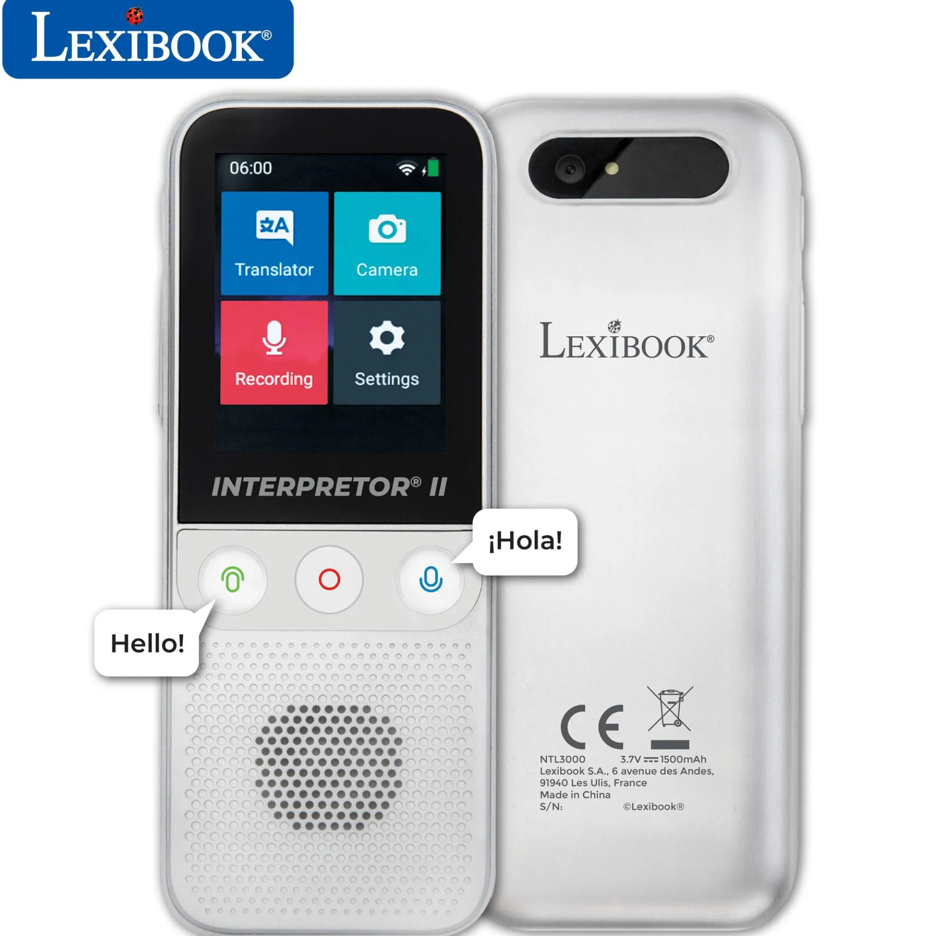 Lexibook Interpretor Translator with Camera - Multilingual Portable Device