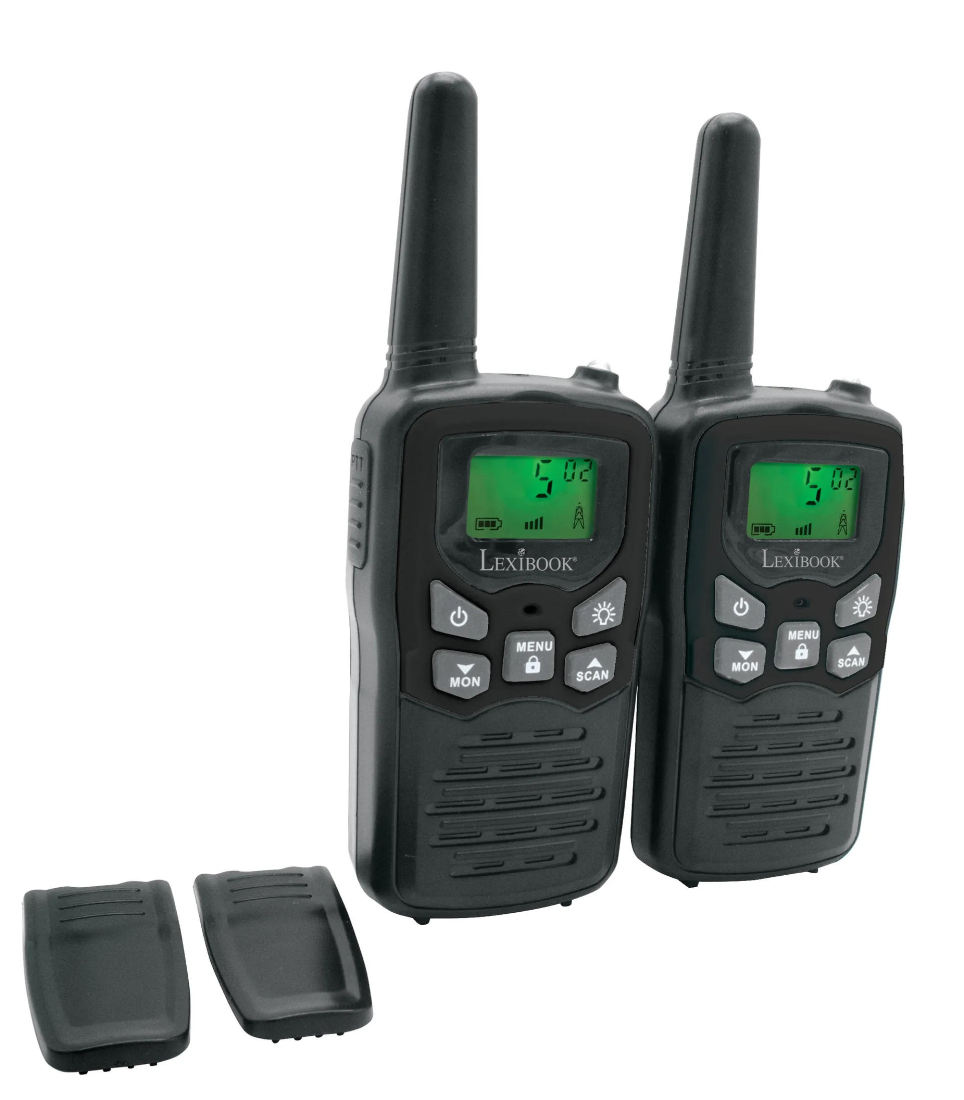 Lexibook Long-Range Digital Walkie Talkies with Flashlight - Outdoor Adventure Set