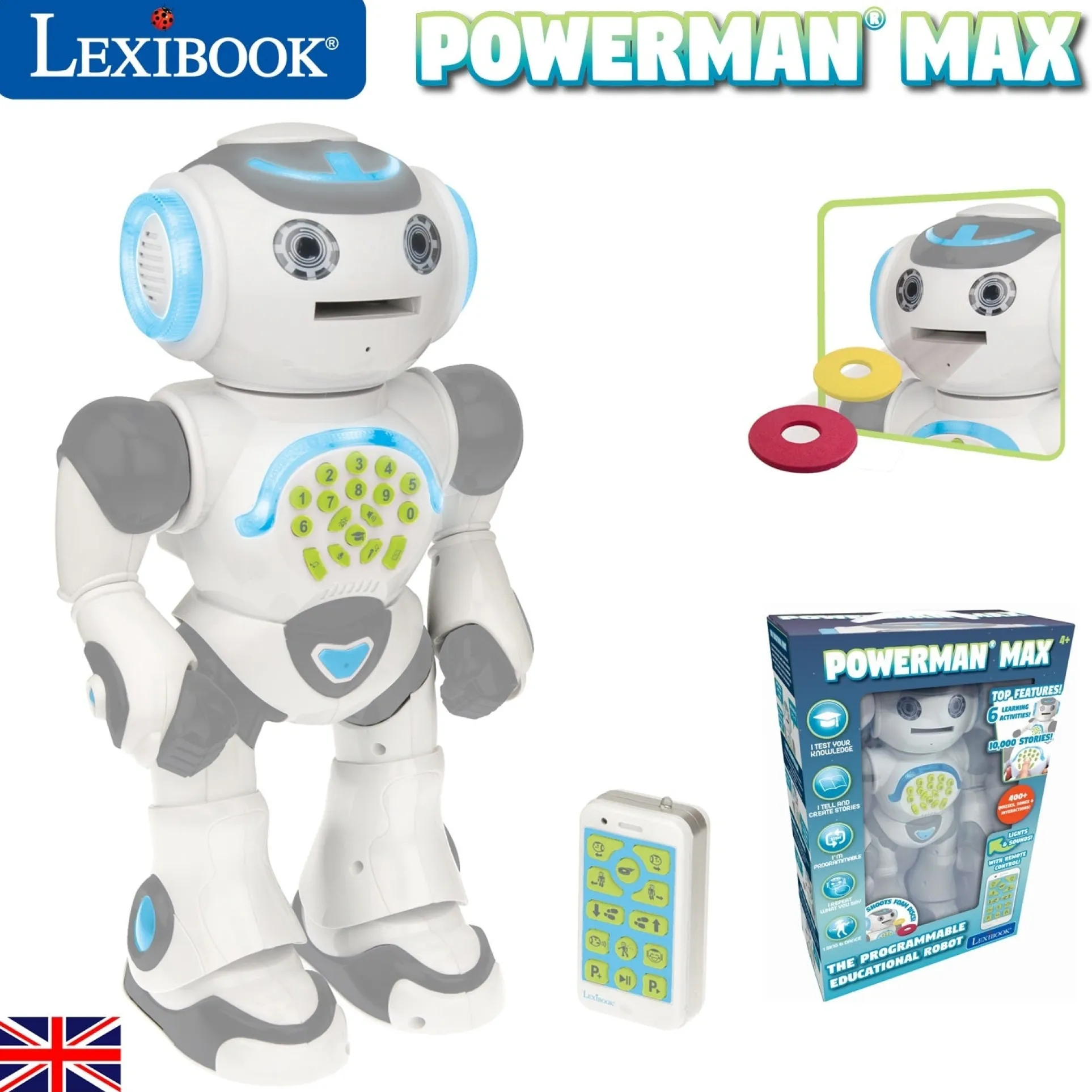 Lexibook POWERMAN Max - Interactive Educational Robot - STEM Learning Toy