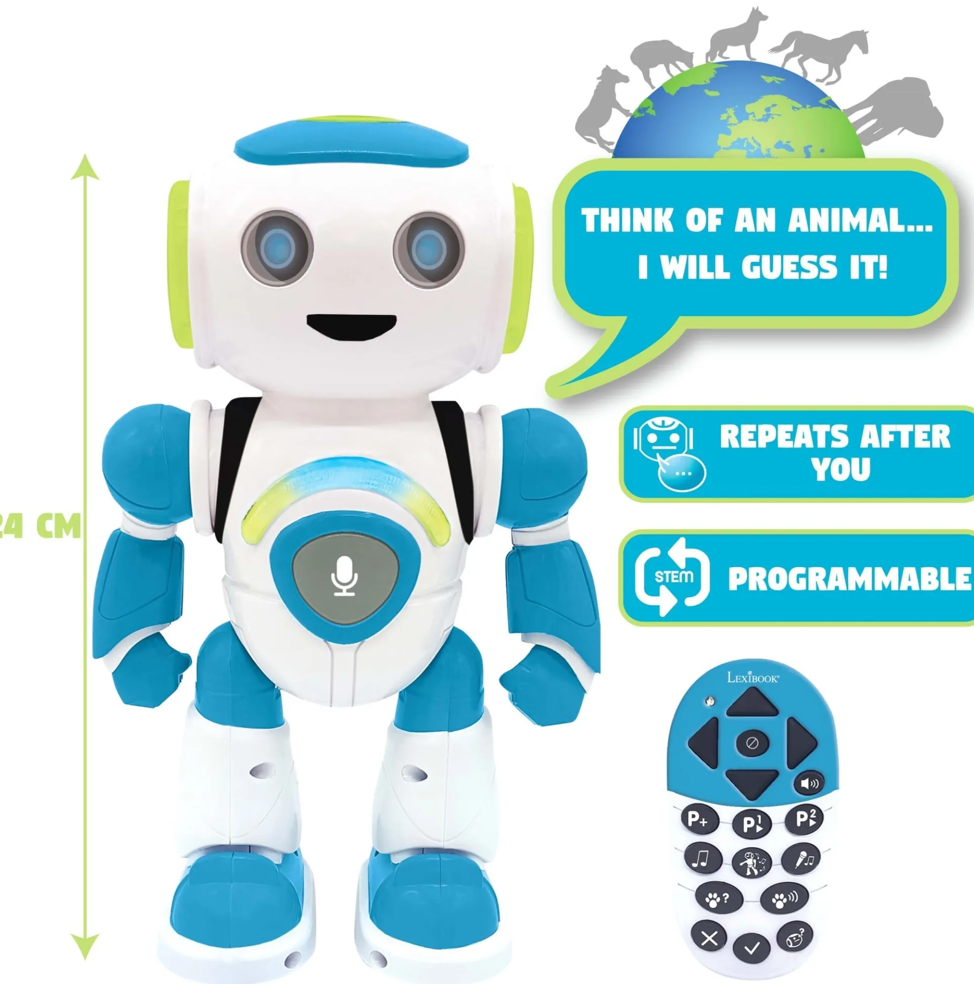 Lexibook POWERMAN Jr. - Interactive STEM Robot with Educational Games