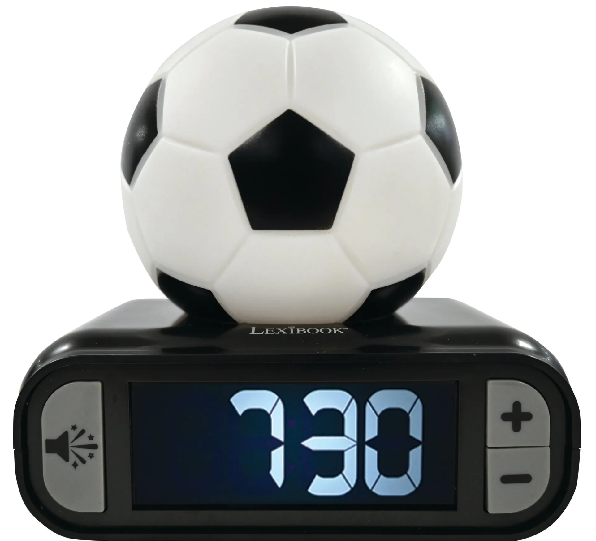 Lexibook Soccer Digital Alarm Clock with Nightlight - Sleep-Friendly Screen