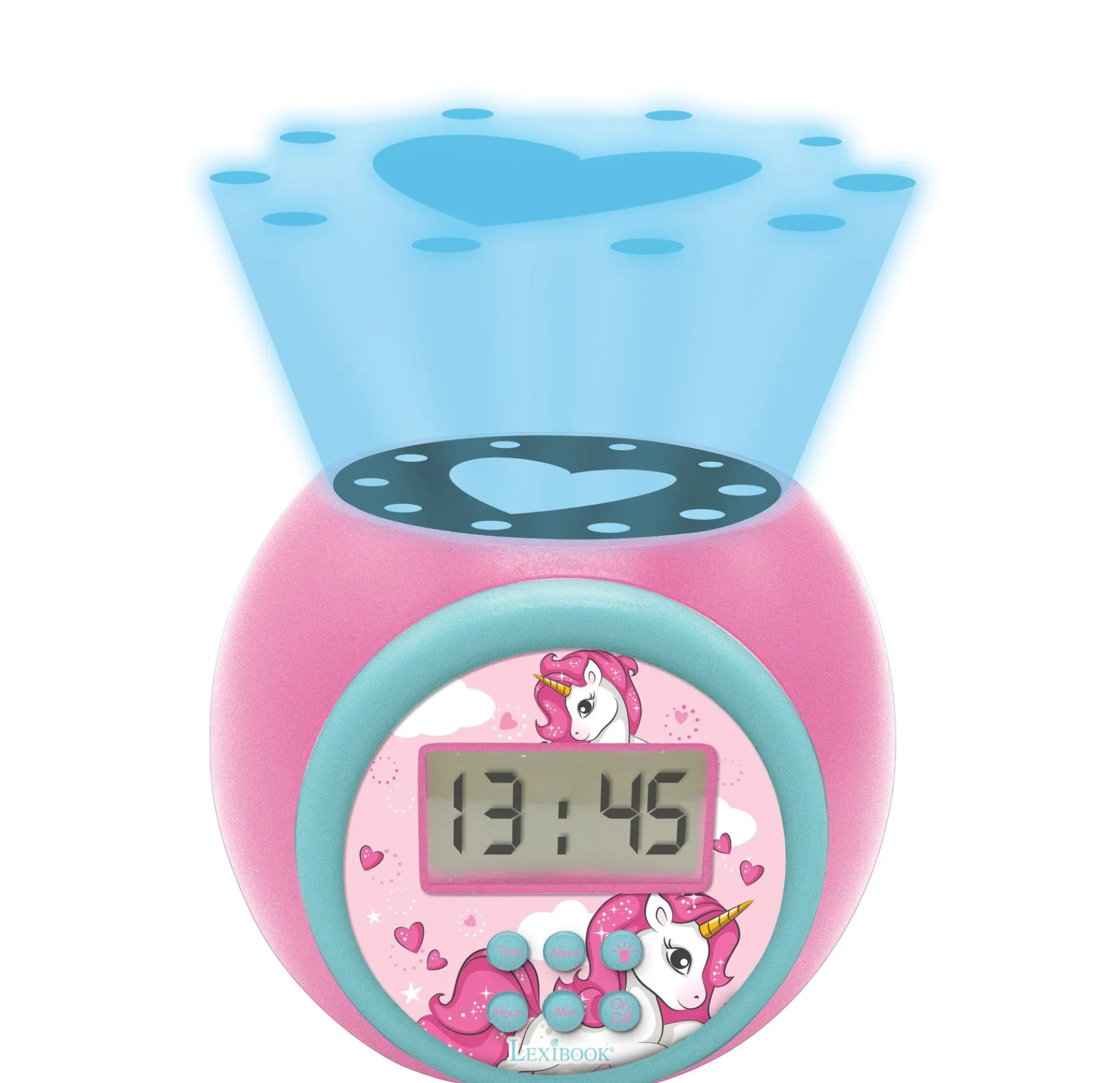 Lexibook Unicorn Themed Projector Alarm Clock - Multicolor