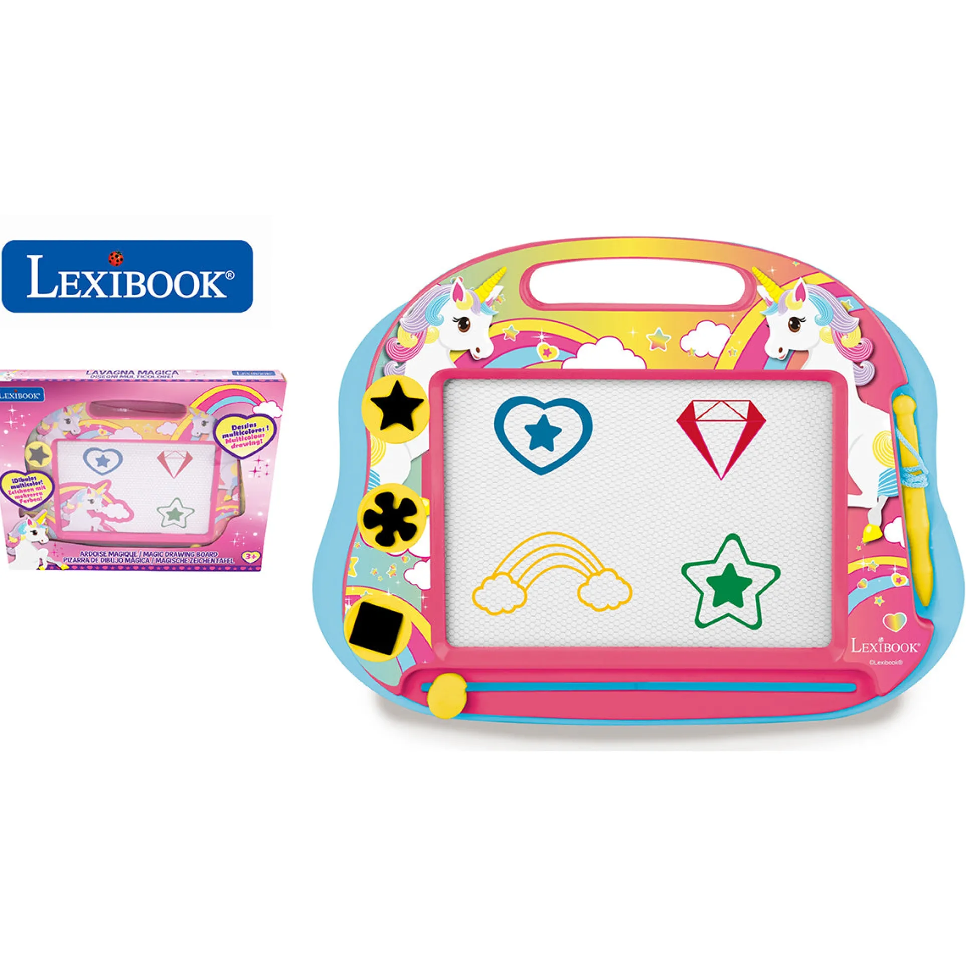 Lexibook Unicorn Themed Magnetic Multicolor Drawing Board - Creative Toy