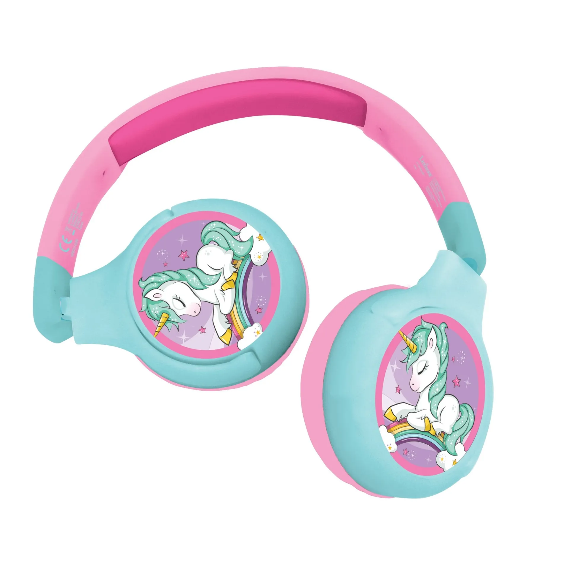 Lexibook Unicorn-Themed Foldable Bluetooth Headphones - Pink
