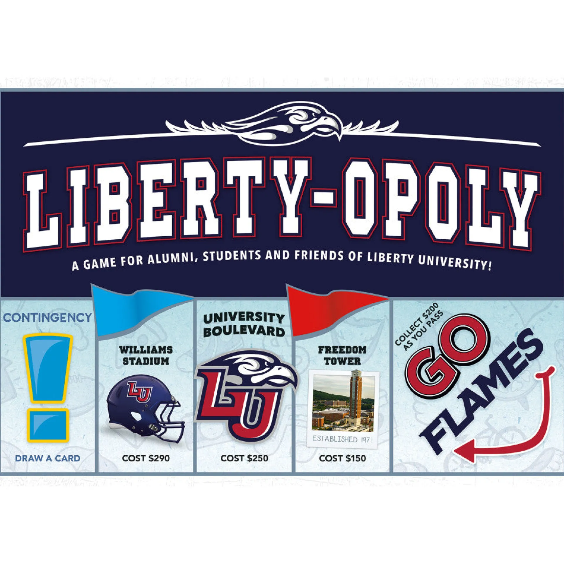 Liberty University Liberty-opoly Board Game