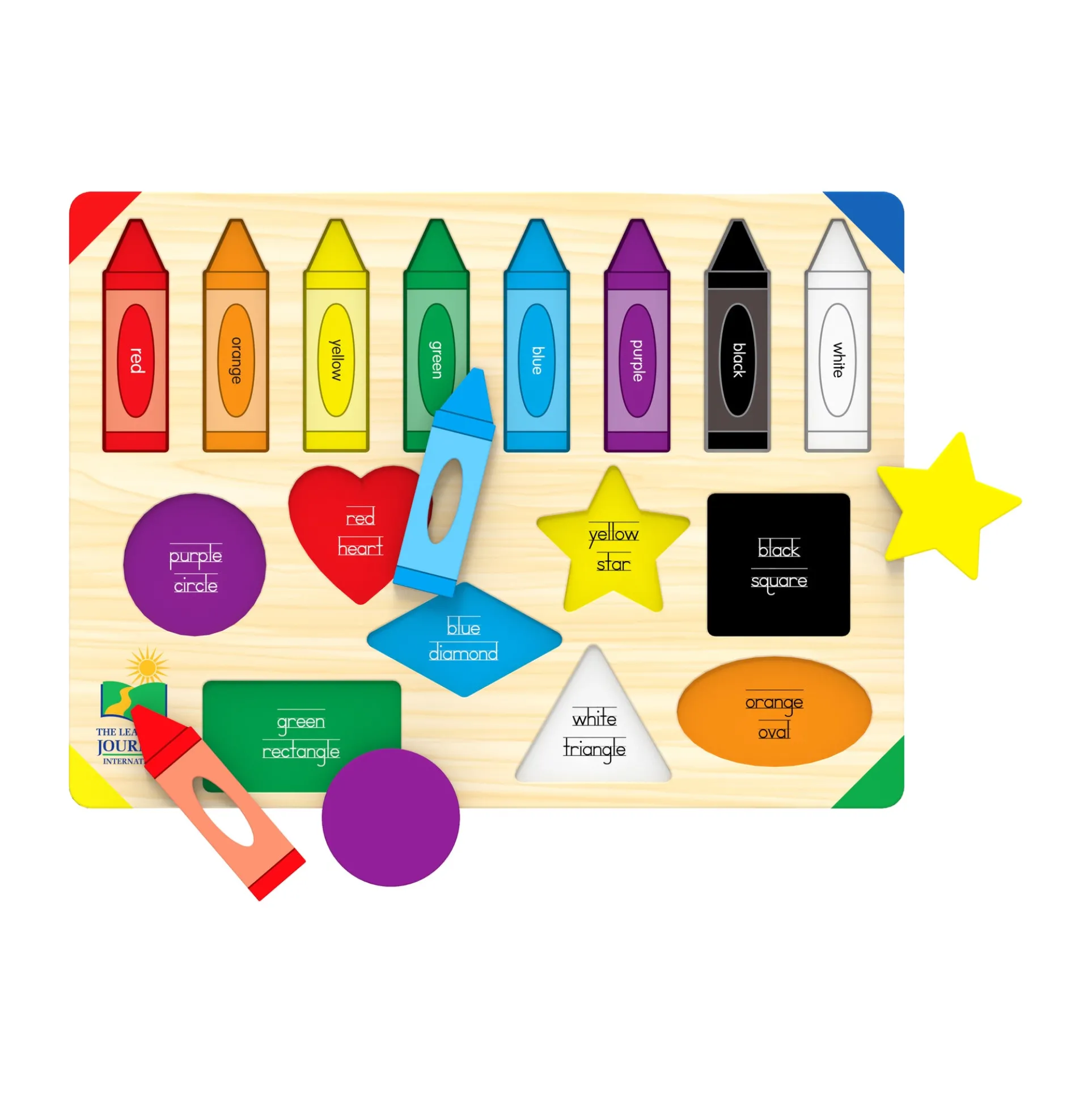 Lift & Learn Colors & Shapes Wooden Puzzle - 16 Pcs