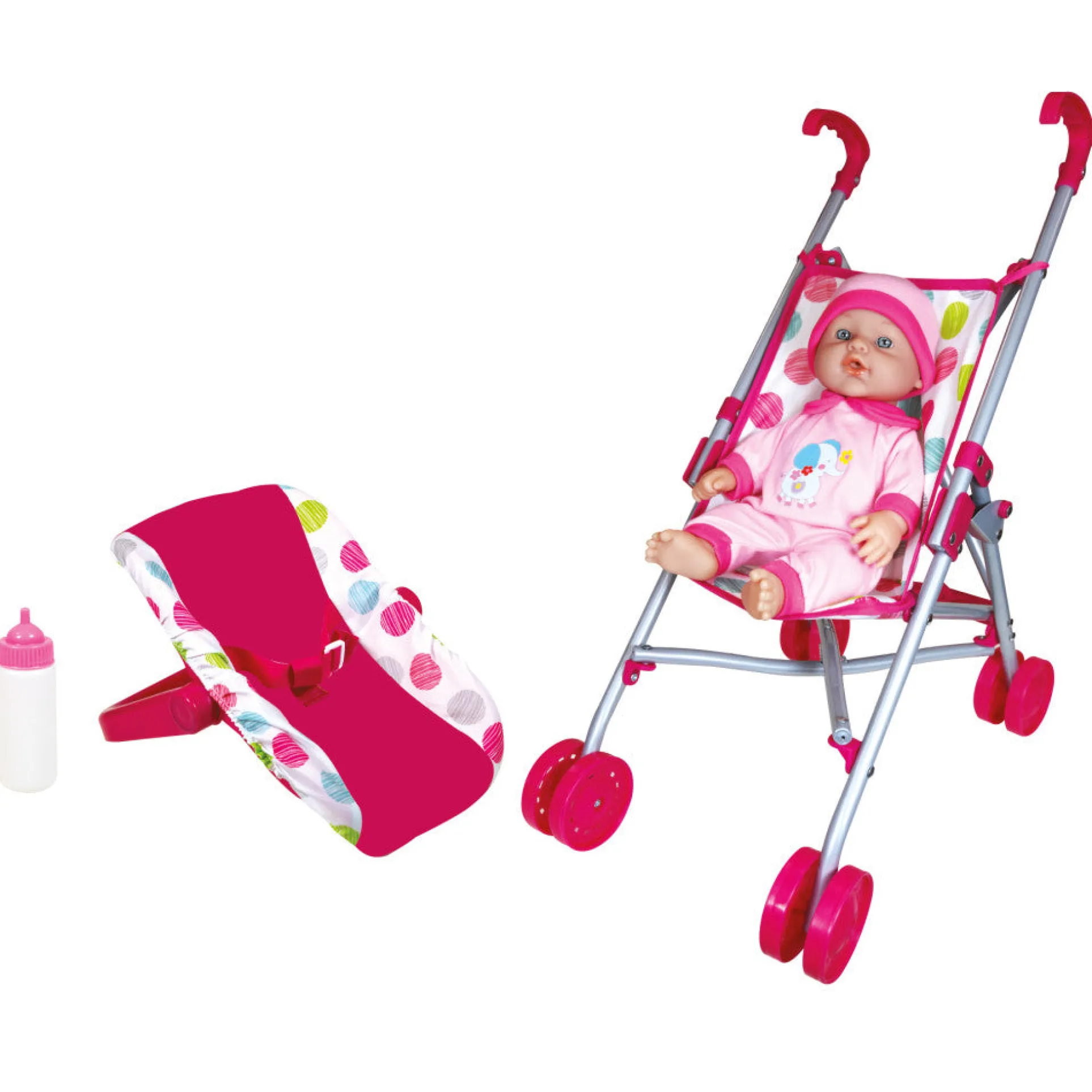 Lissi 12" Interactive Twin Baby Dolls with Jogger Stroller