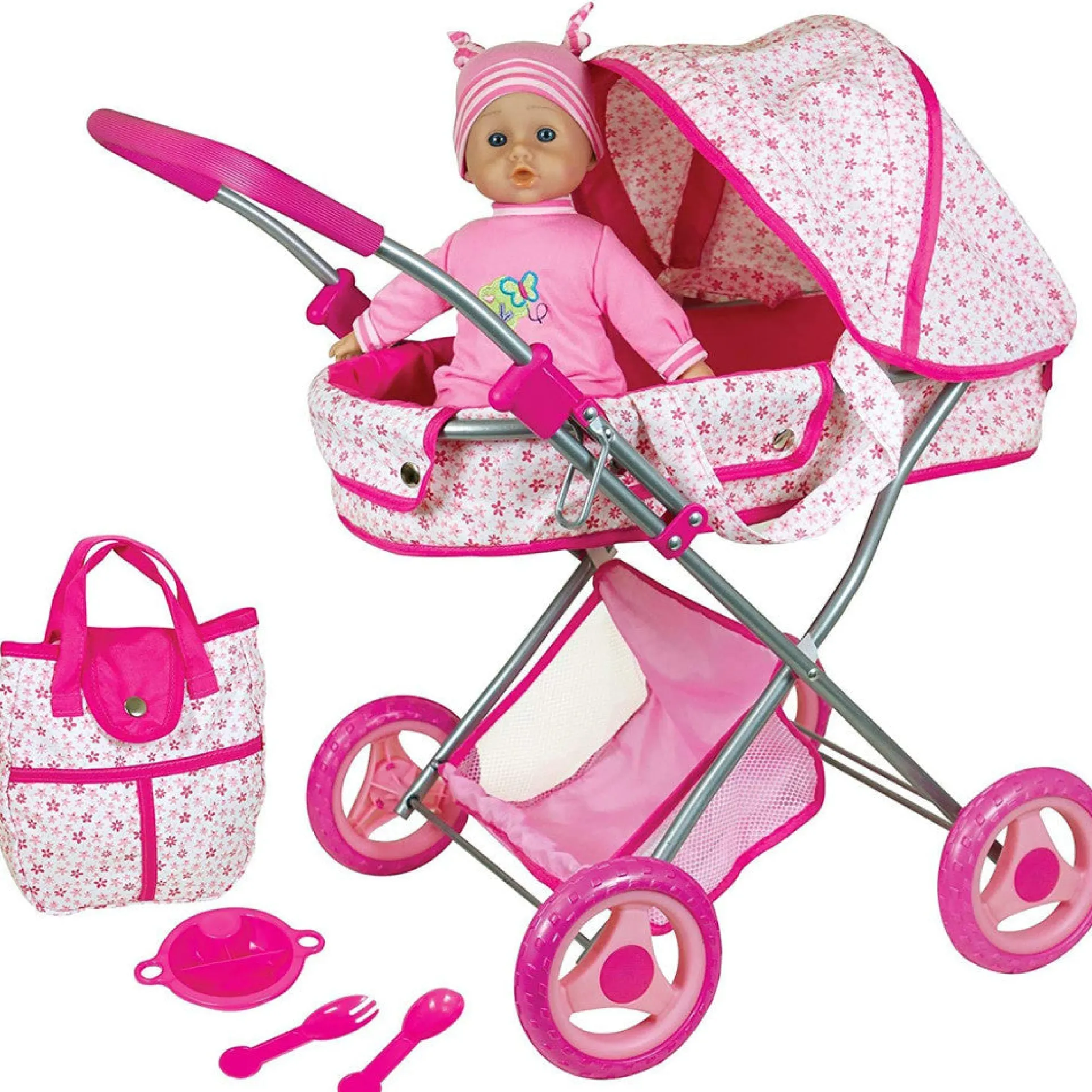 Lissi Deluxe 13" Doll with Convertible Pram and Accessories Set