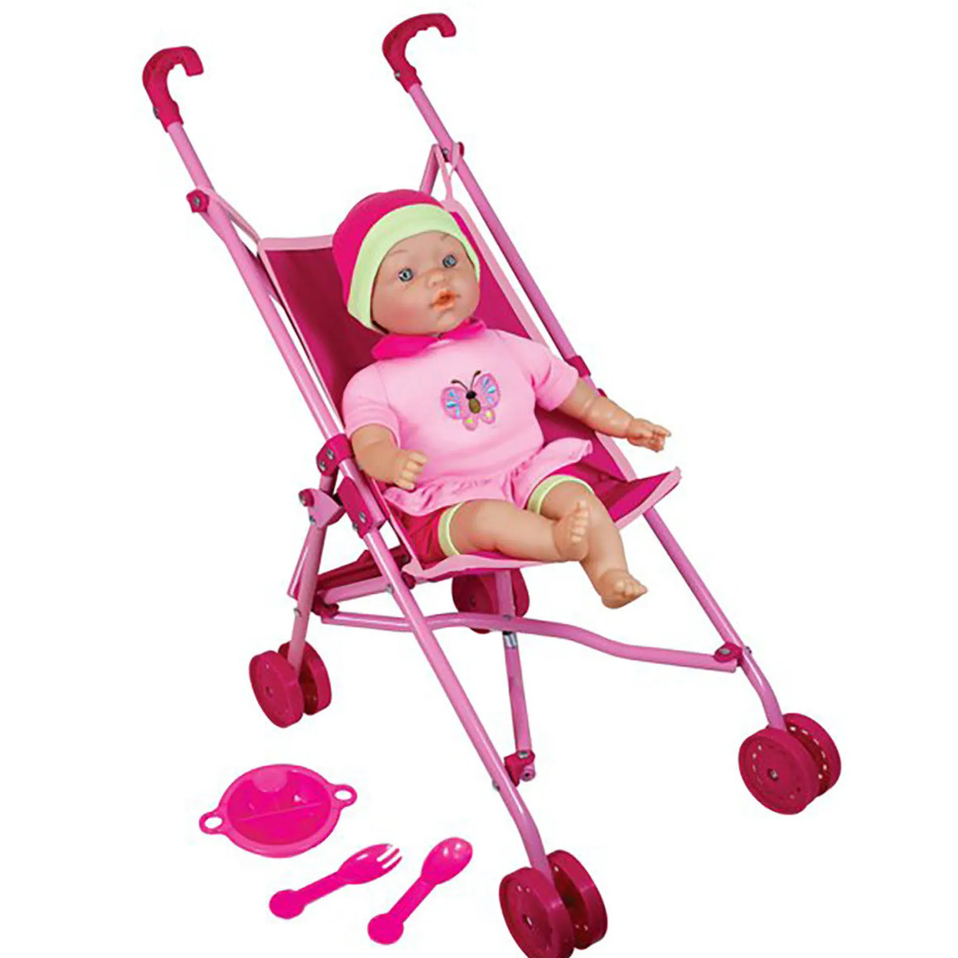Lissi Doll 16" Baby Doll with Deluxe Umbrella Stroller Playset