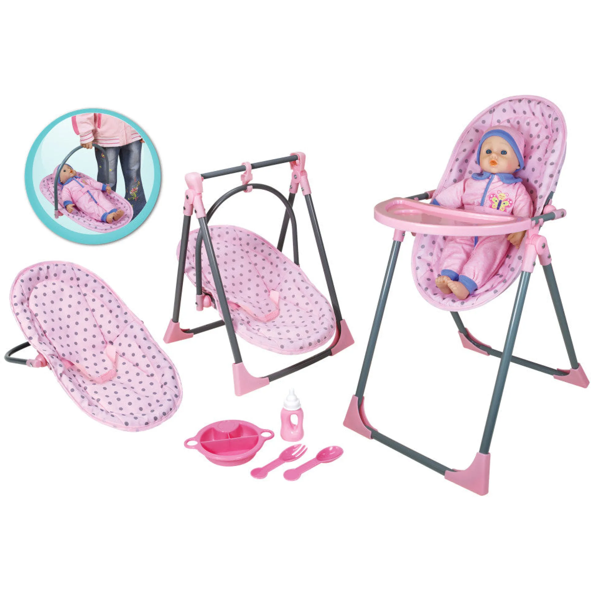 Lissi Doll Transformable 4-in-1 Highchair and Playset