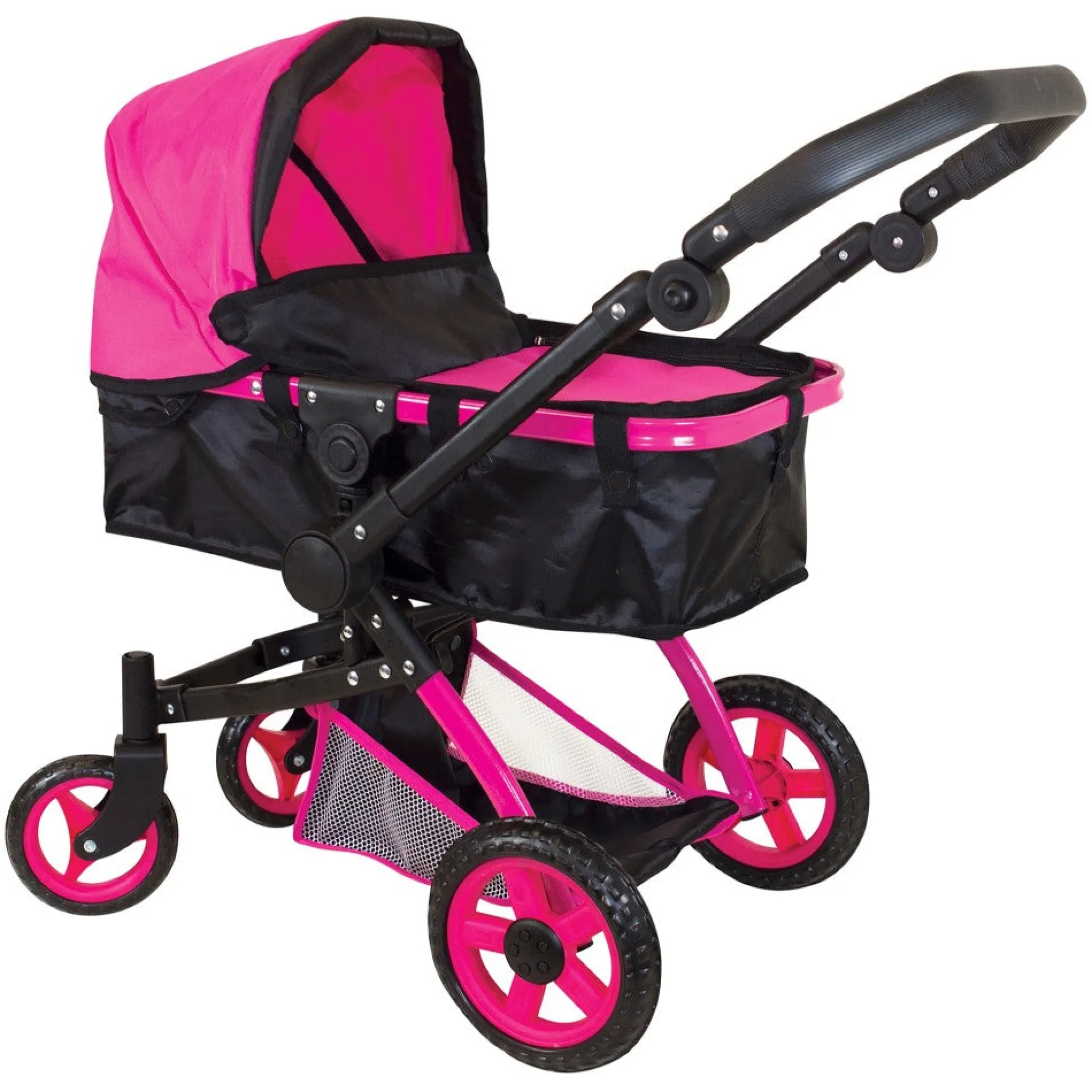 Lissi Urban Baby Doll Convertible Pram and Stroller - Red and Black