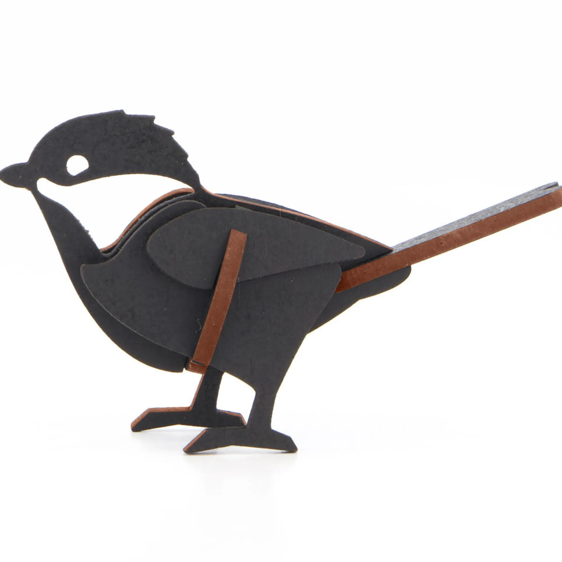 Little & Wood Chickadee 3D Wooden Puzzle Kit - Small Black Model