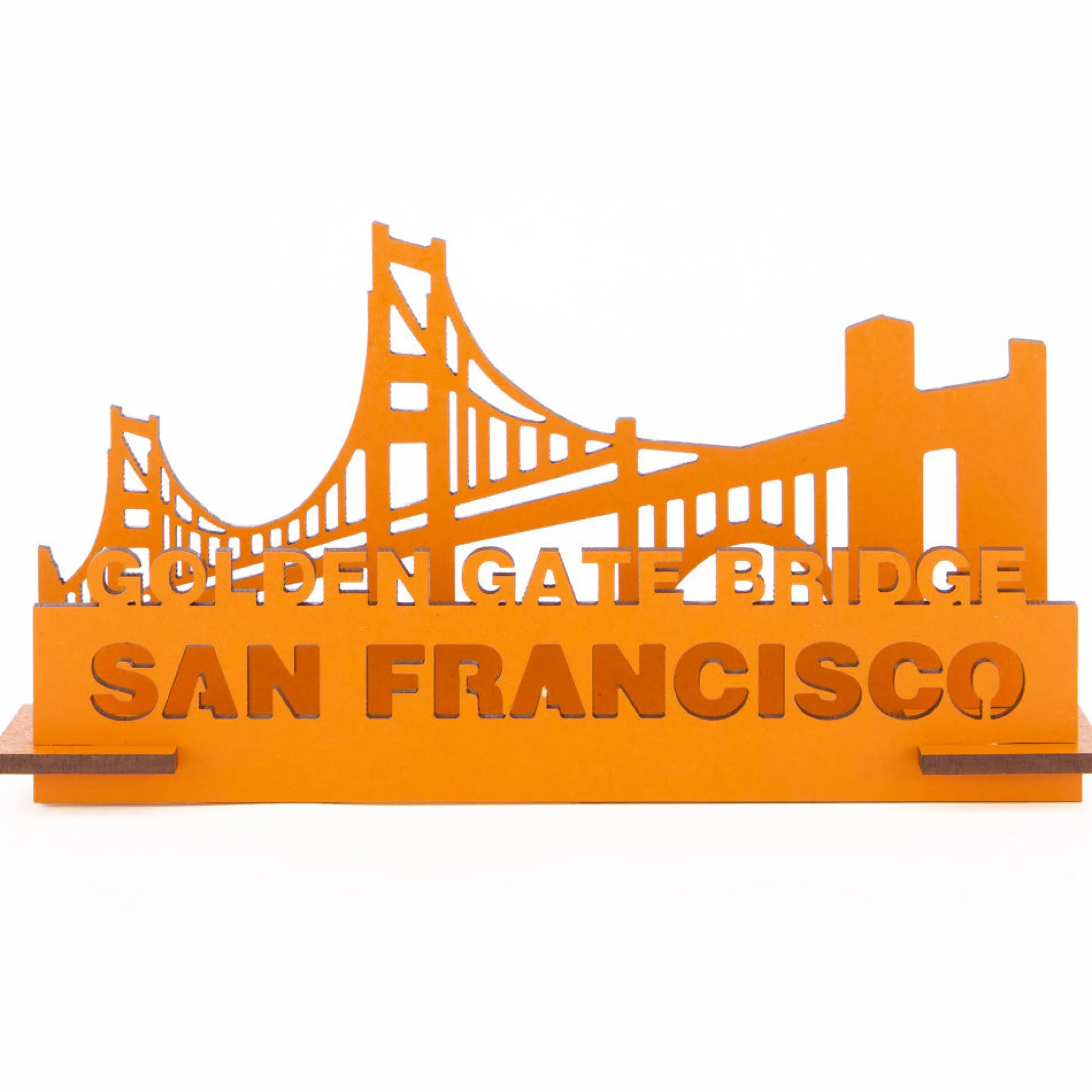Little & Wood: Golden Gate Bridge 3D Wooden Puzzle Kit - Medium Orange