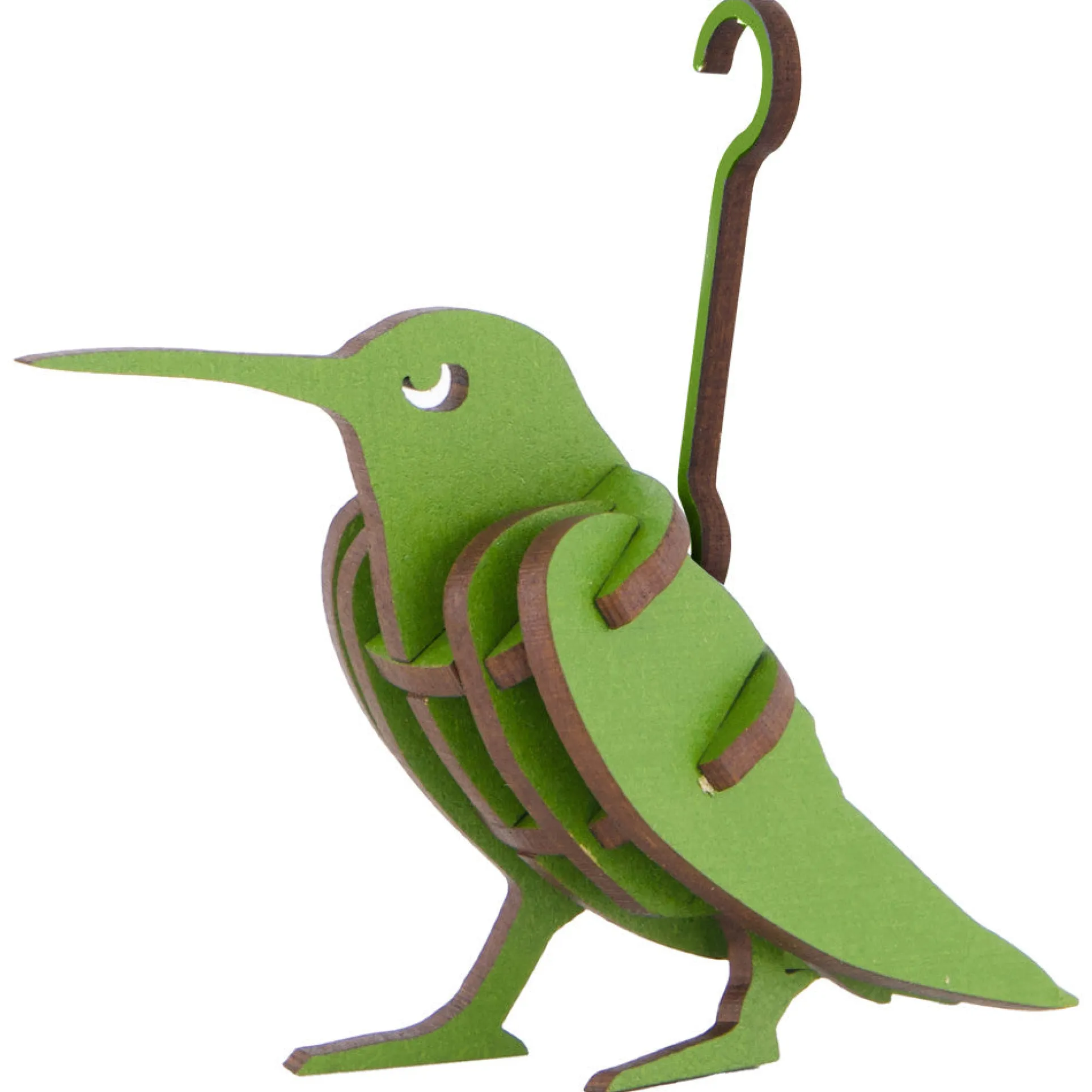 Little & Wood: Hummingbird 3D Wooden Puzzle Kit - Green