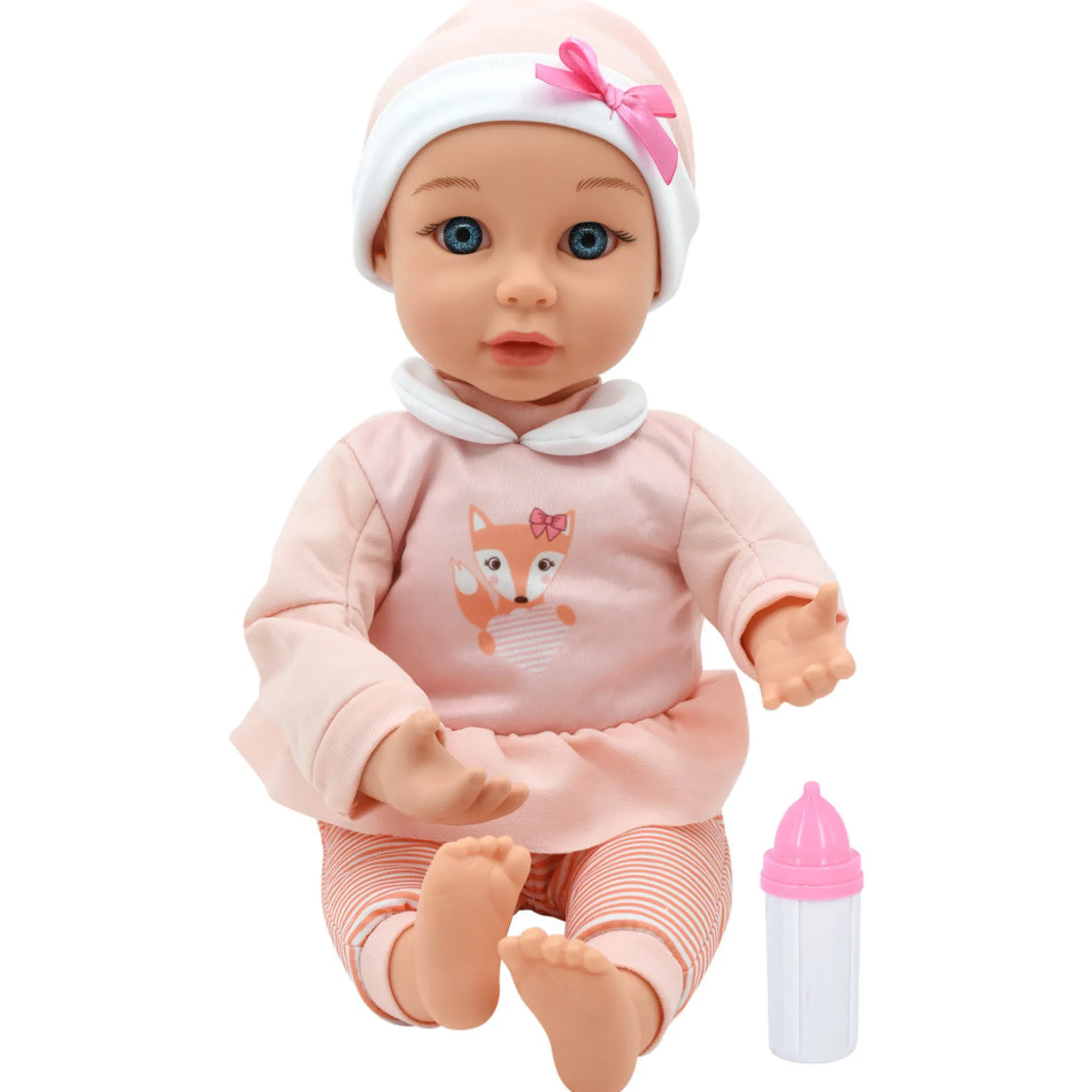 Little Darlings 14 Inch - Sweet Touch Baby Doll with Fox-Pink-White Outfit