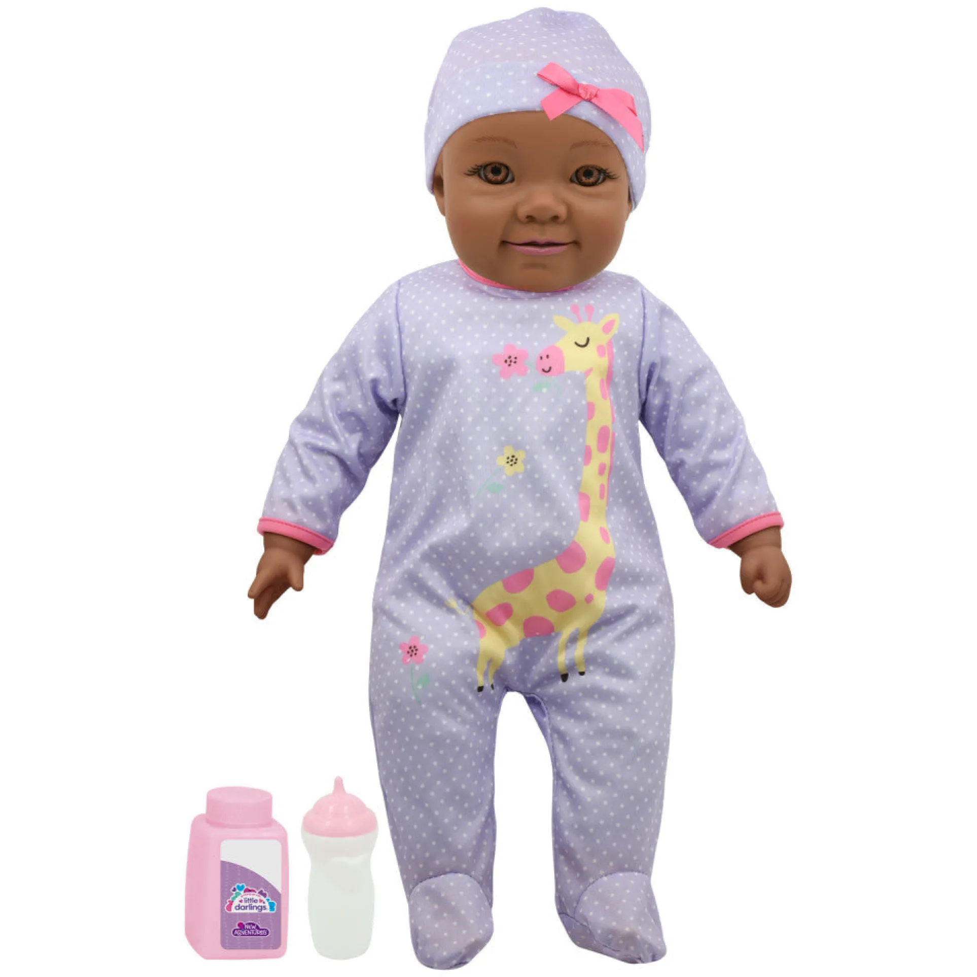 Little Darlings 19" Interactive Cuddle Baby Doll - Purple Giraffe Outfit
