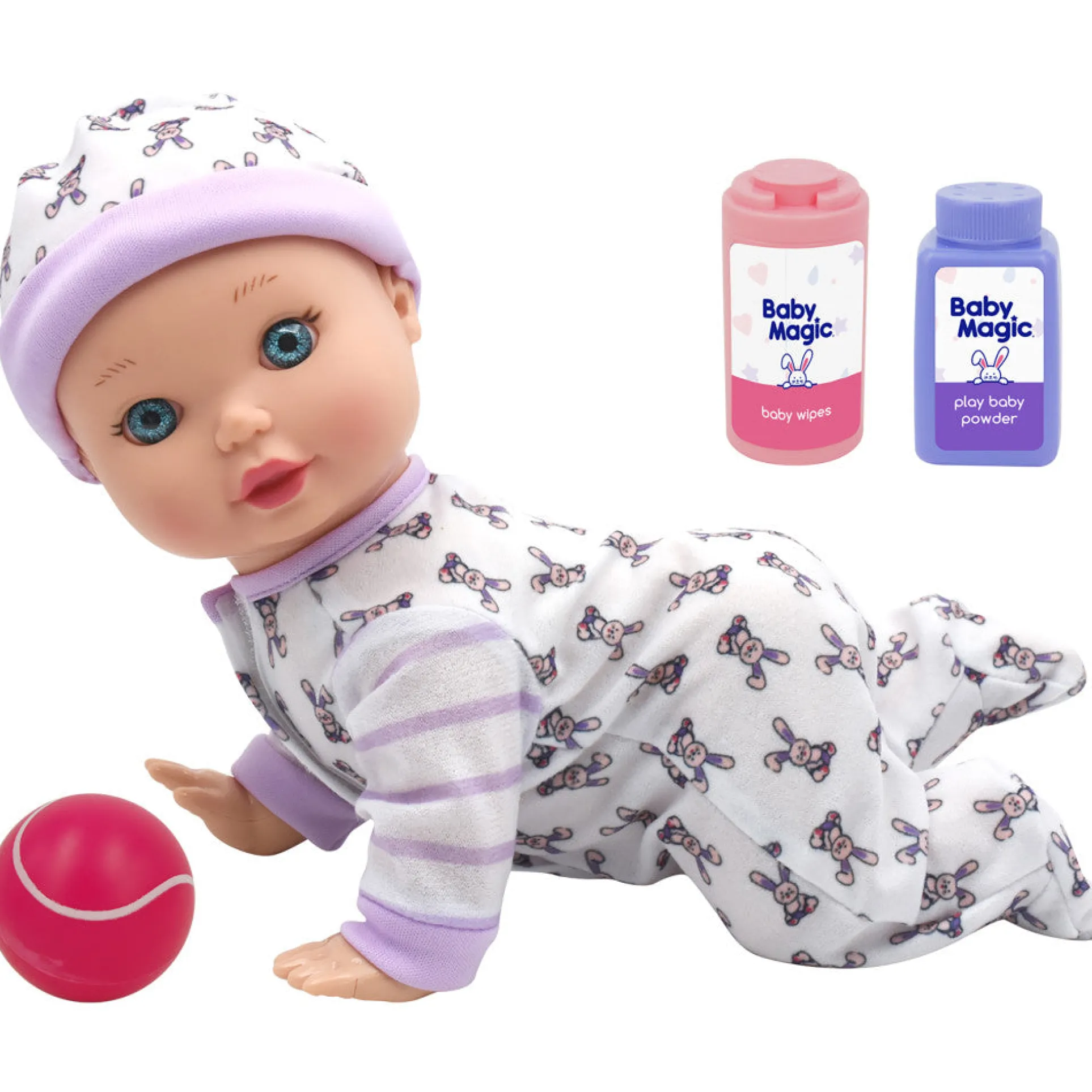 Little Darlings 10-inch Interactive Crawling Baby Doll Playset