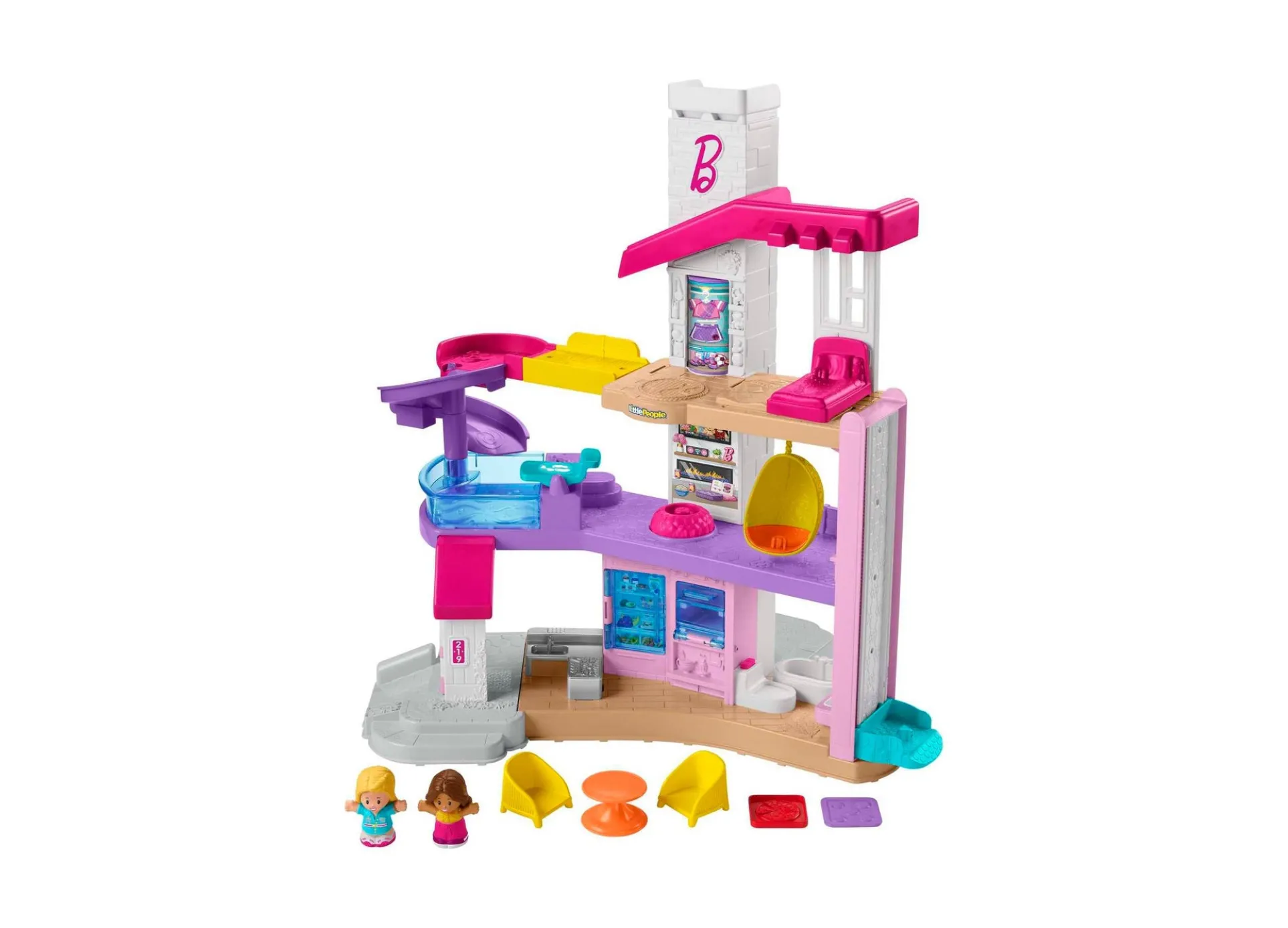 Little People Barbie DreamHouse Toddler Playset with Lights and Sounds