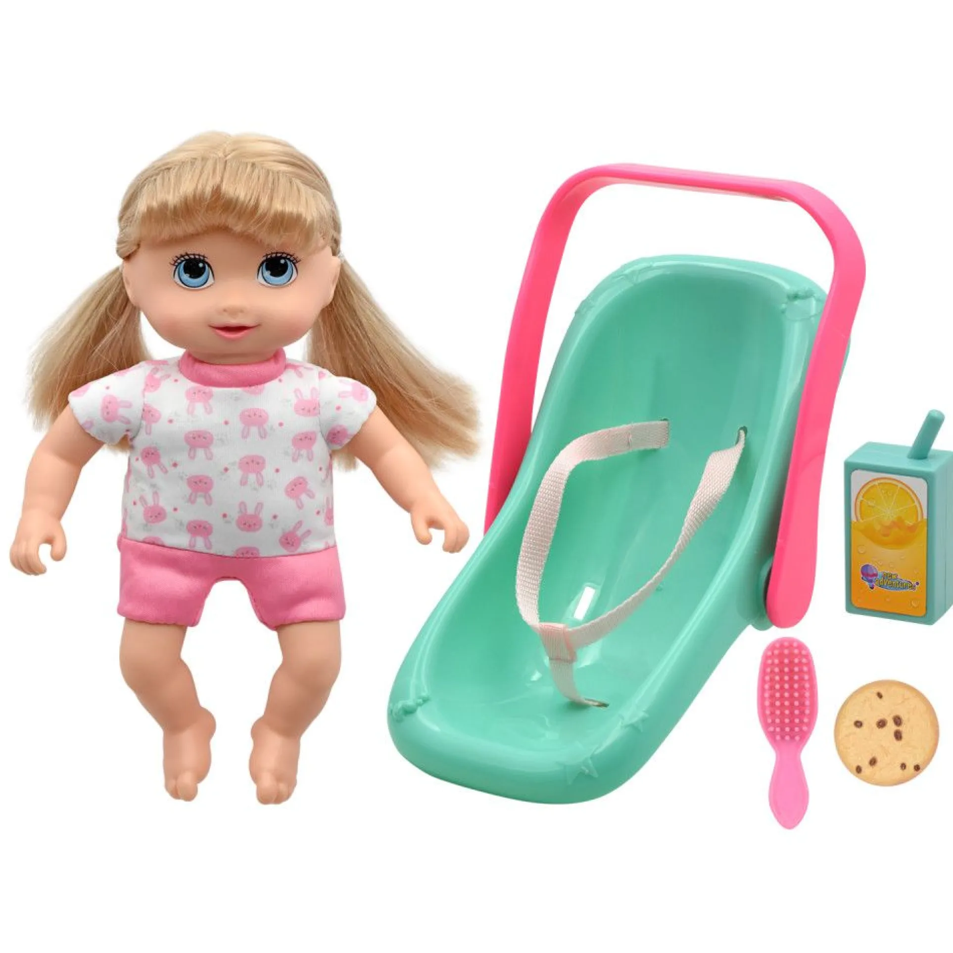Little Sweeties 10-inch Doll with Car-Seat Carrier Playset