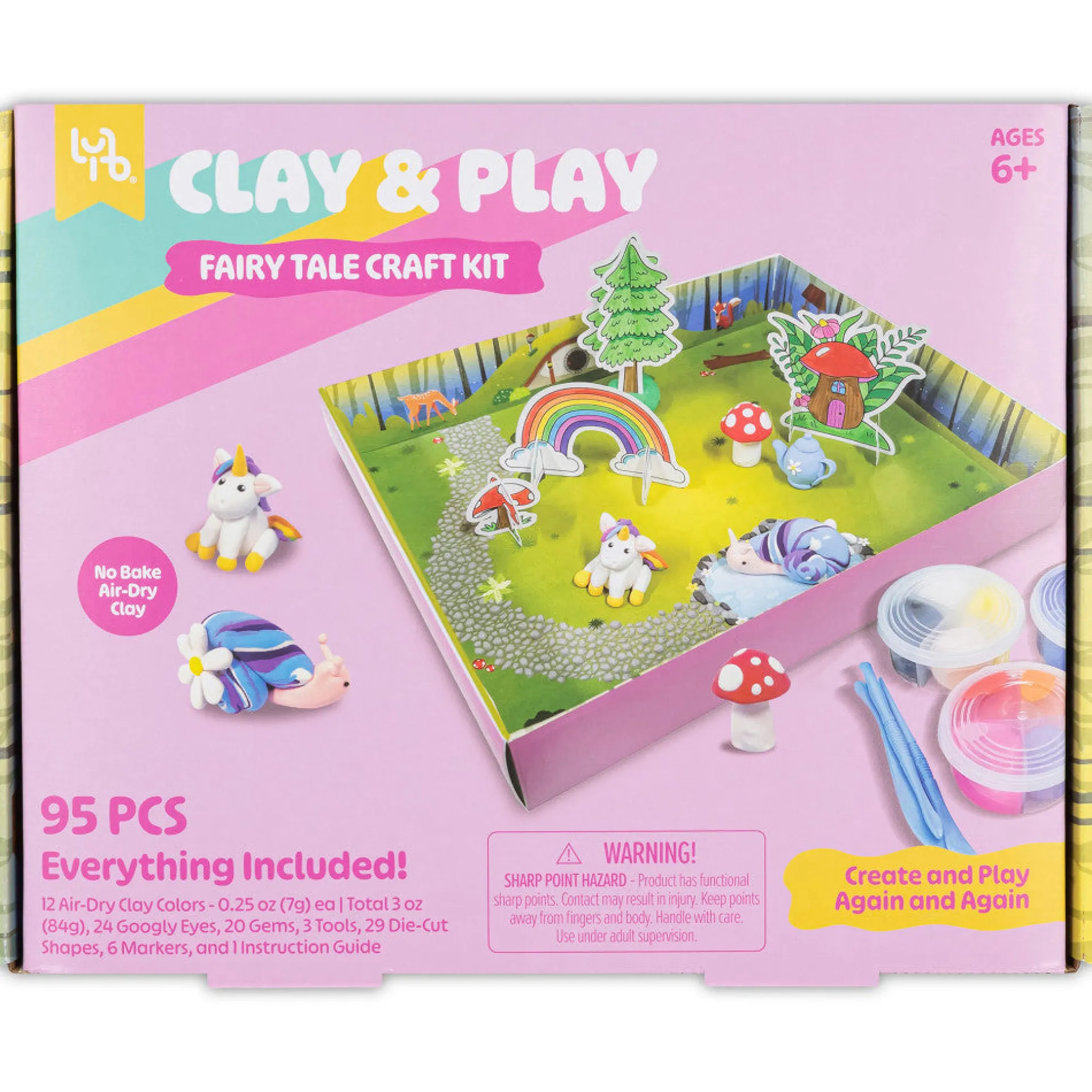 Little Yellow Bicycle Fairy Tale Friends Clay Craft Kit - 95pcs