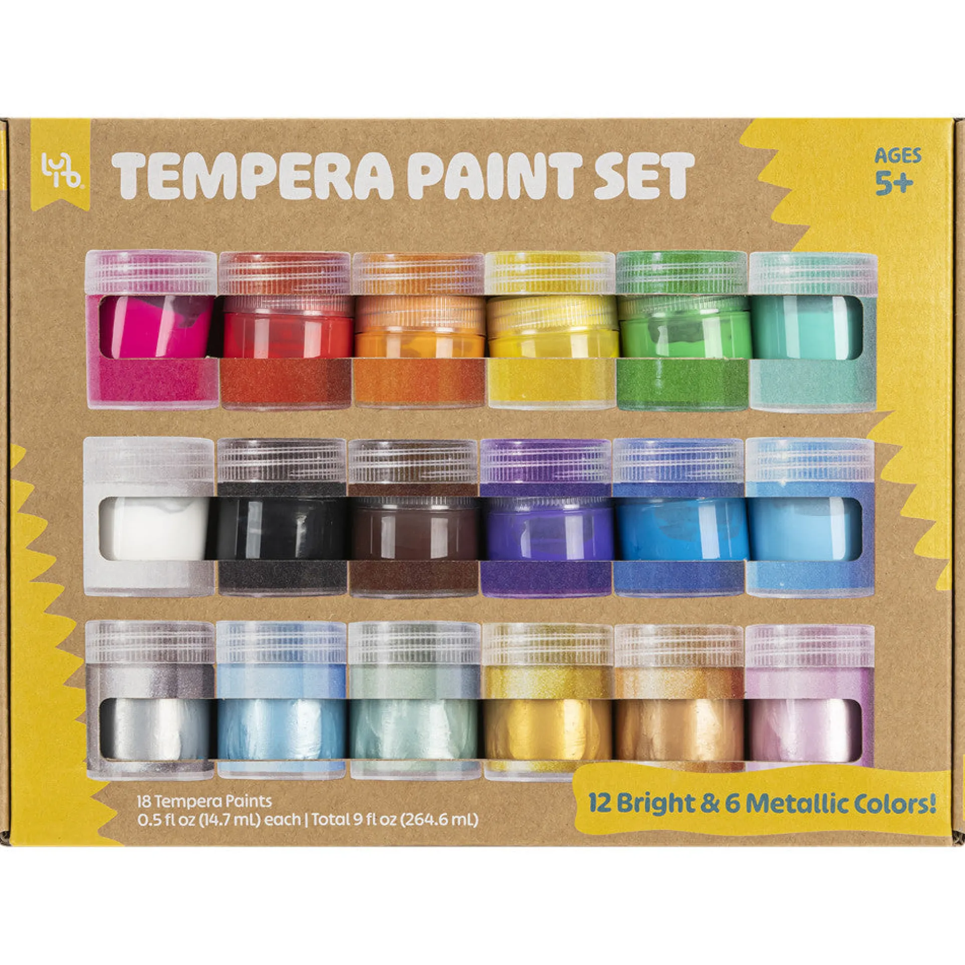 Little Yellow Bicycle Kids' Tempera Paint Kit - 18 Vibrant Colors