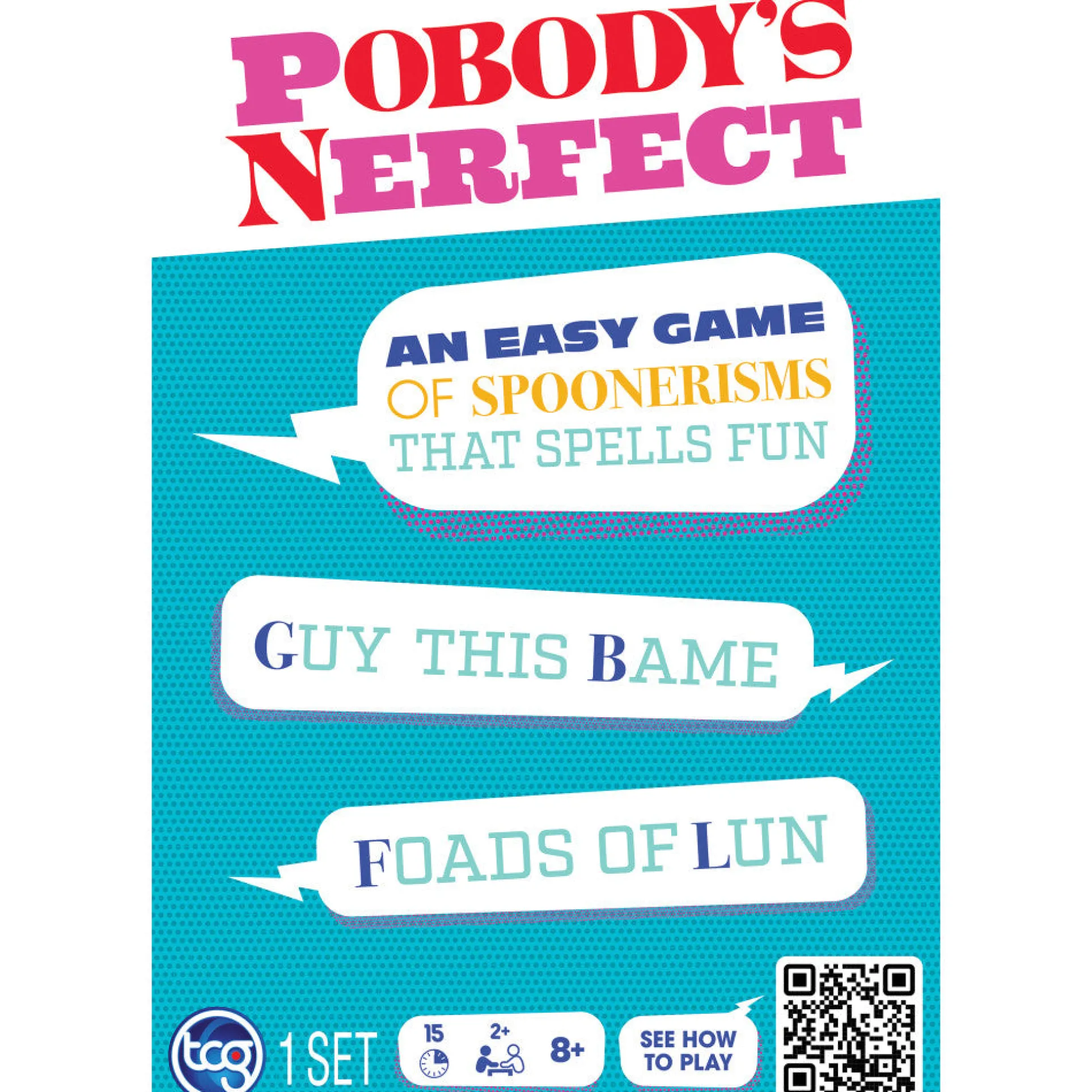 Longshore Pobody's Nerfect Game - Party Game with 300 Spoonerism Cards