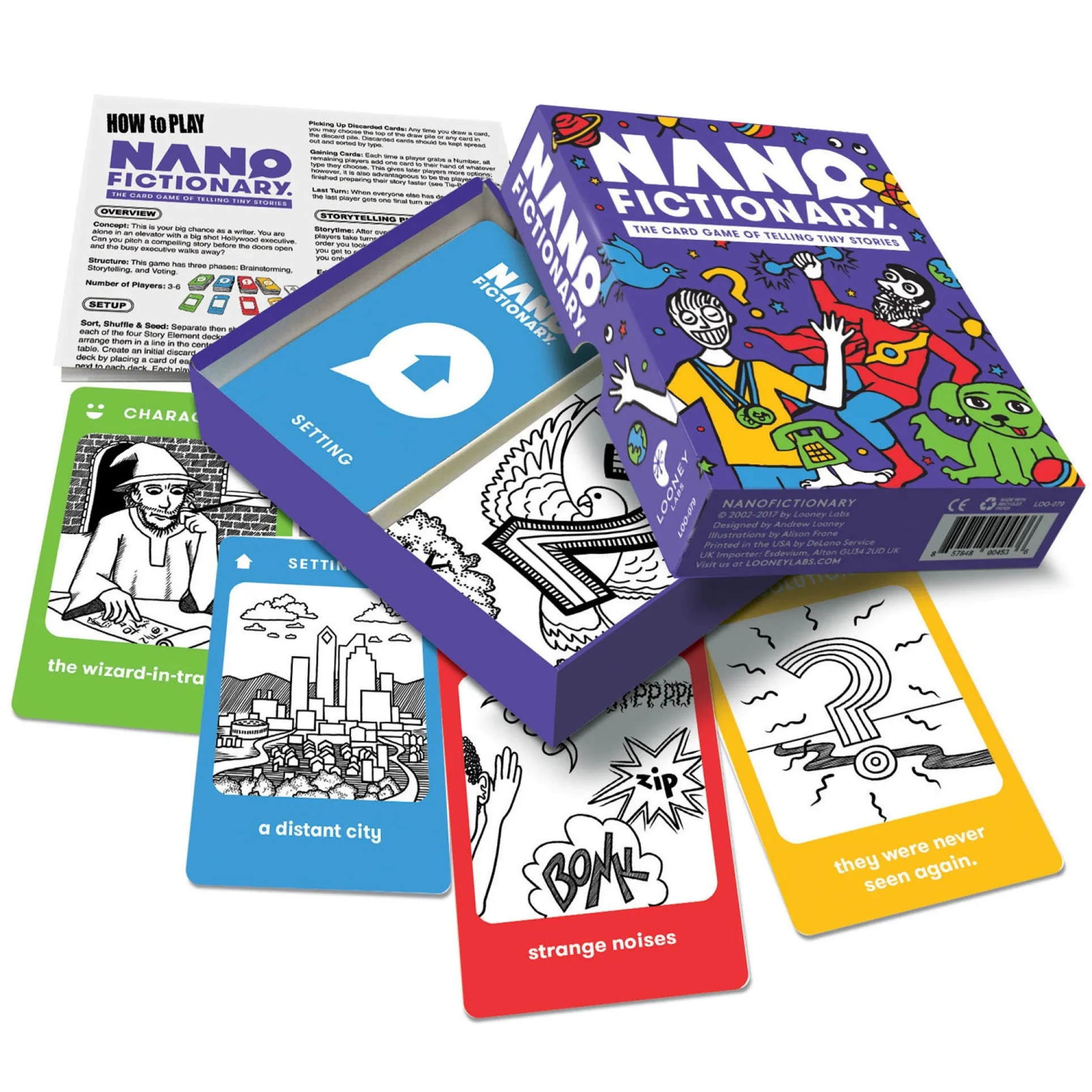 Looney Labs Nanofictionary Card Spark a Tale Card Game