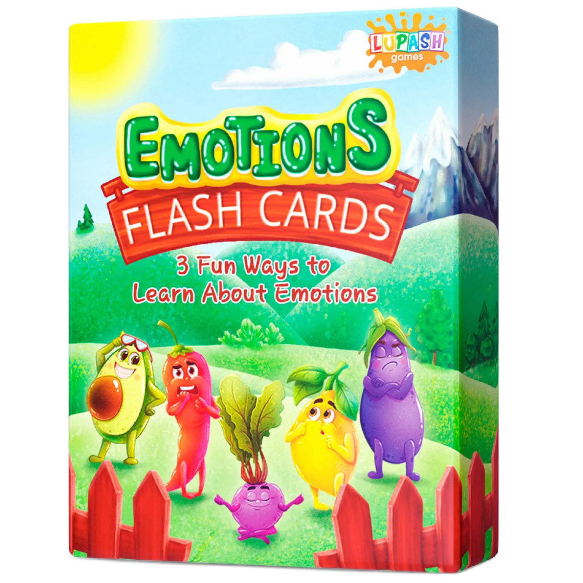 Lupash Games Emotions Therapy Flash Cards Game for Kids, Ages 5+