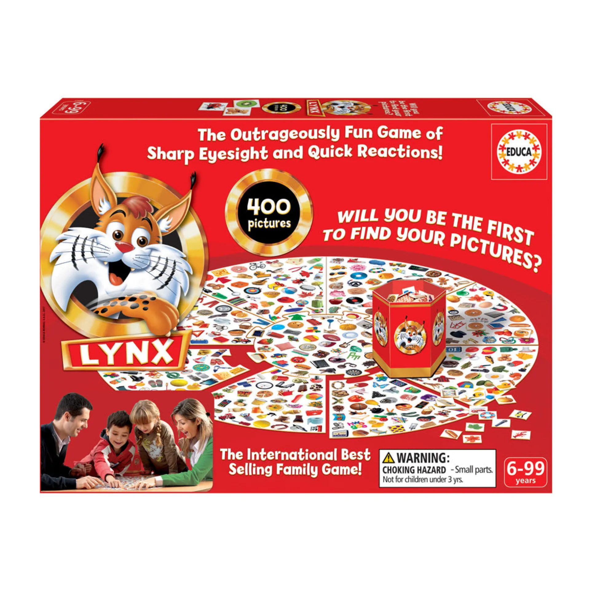 Lynx Board Game by Educa - Family Visual Reflex Challenge
