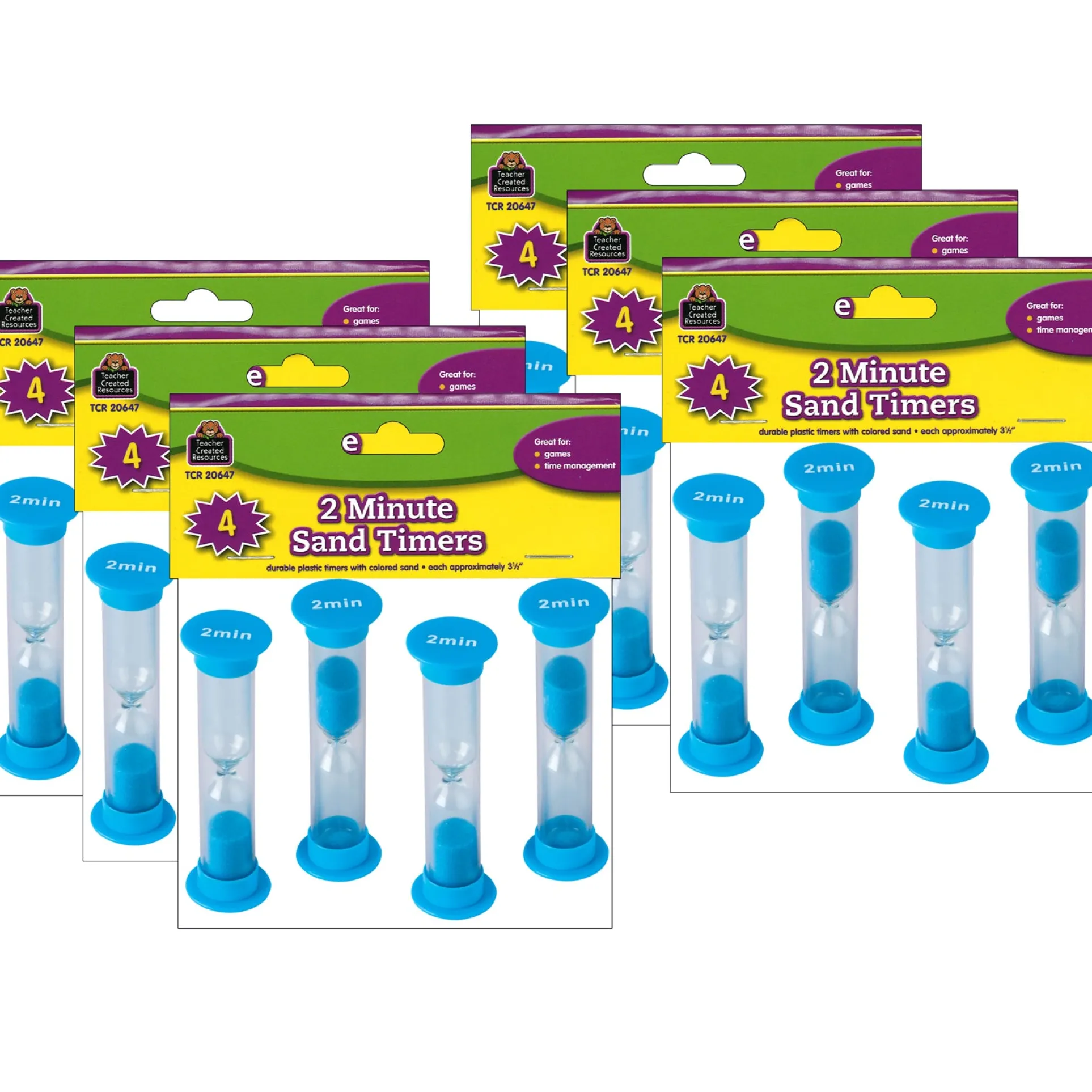 Teacher Created Resources 2-Minute Blue Sand Timers Set - 24 Pack