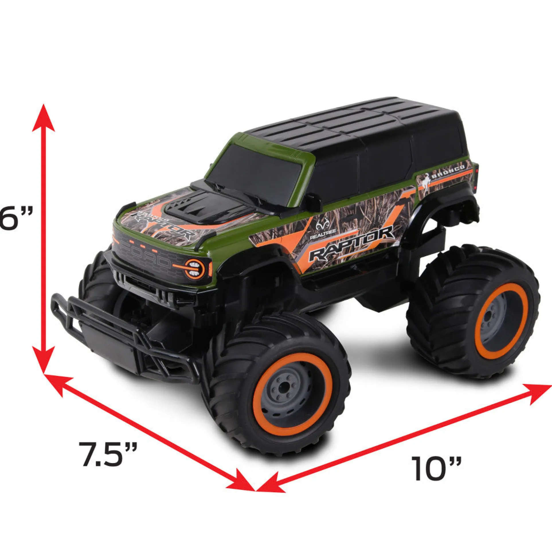 NKOK RealTree RTR RC High Performance Ford Bronco Raptor - Green-Orange-Camo
