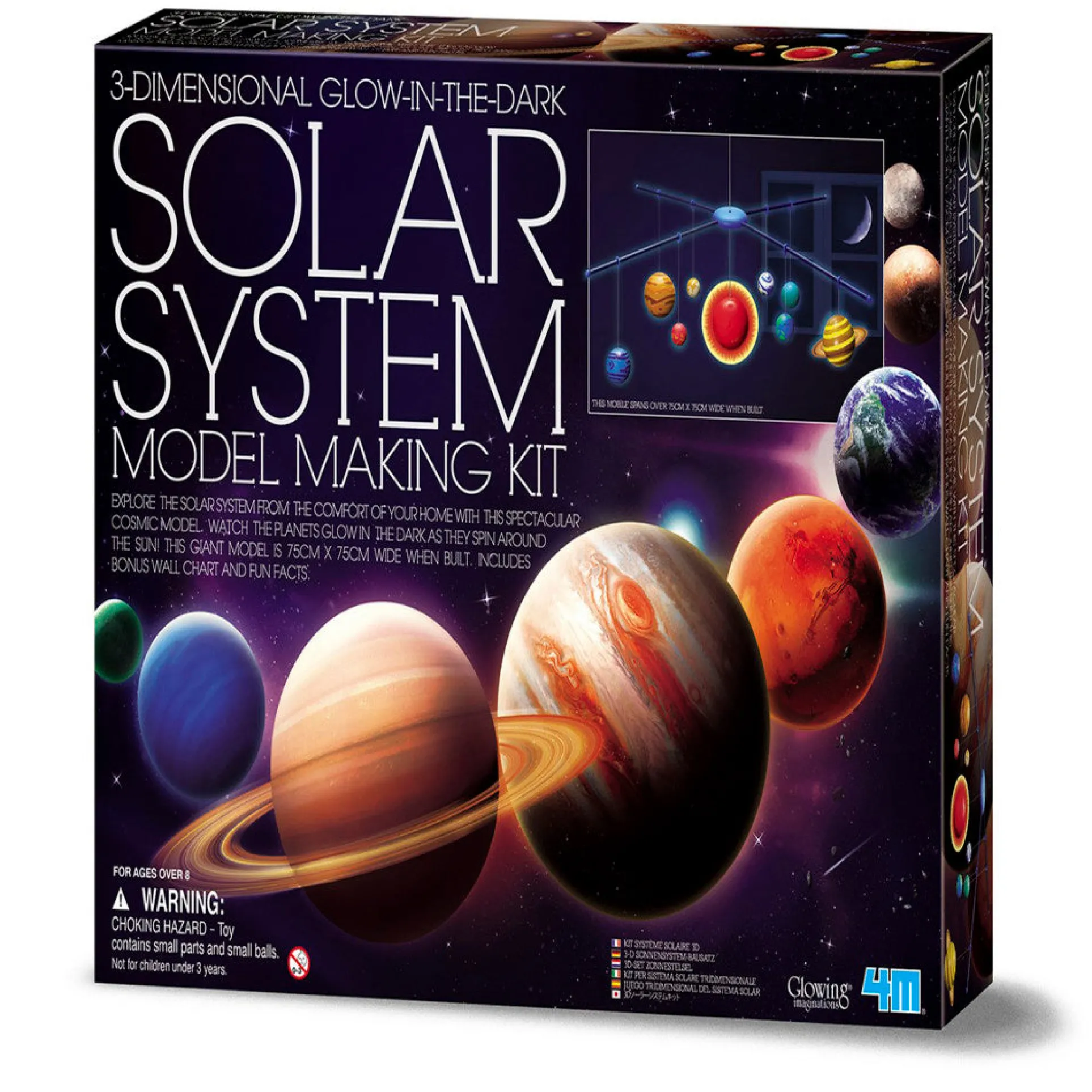 4M Glow-in-the-Dark Solar System Mobile Science Kit - STEM